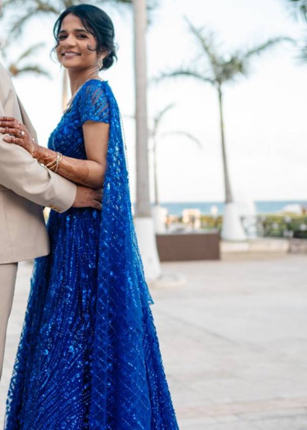 Cobalt Blue Lehenga Image - 1