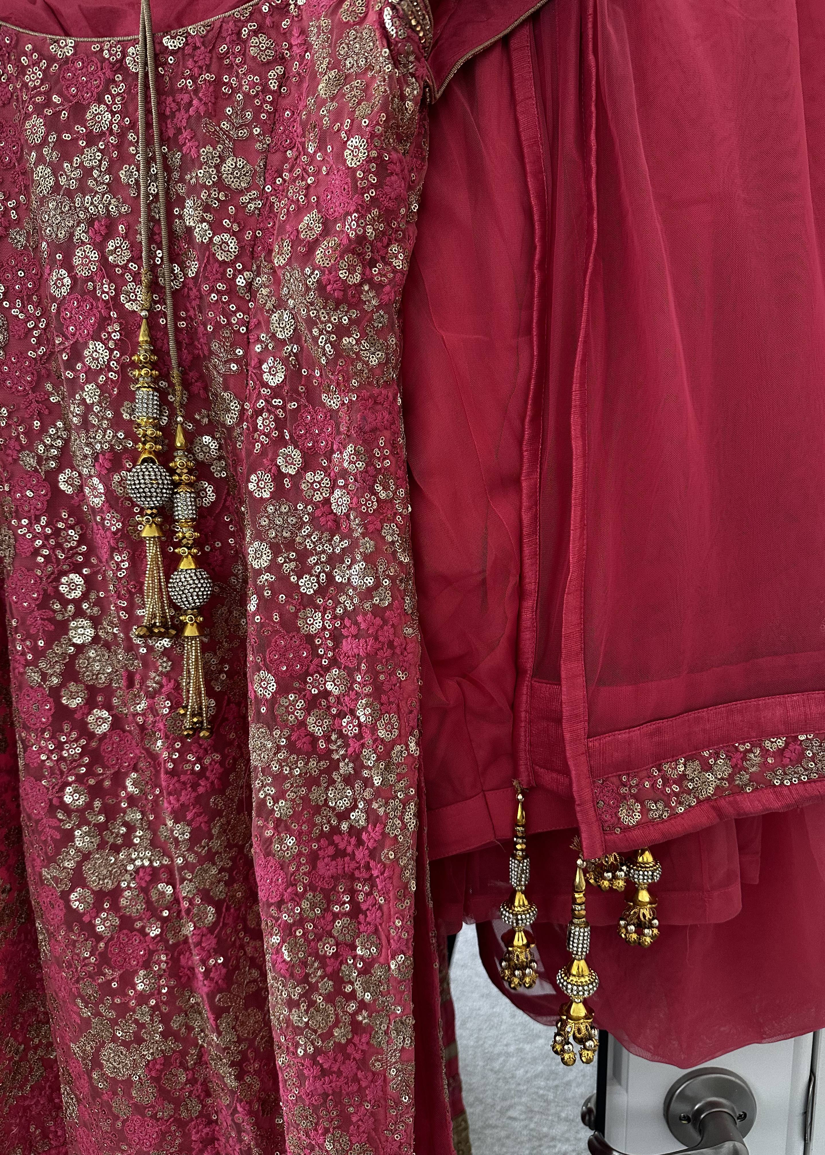 Coral Pink Kurta Set Image - 2