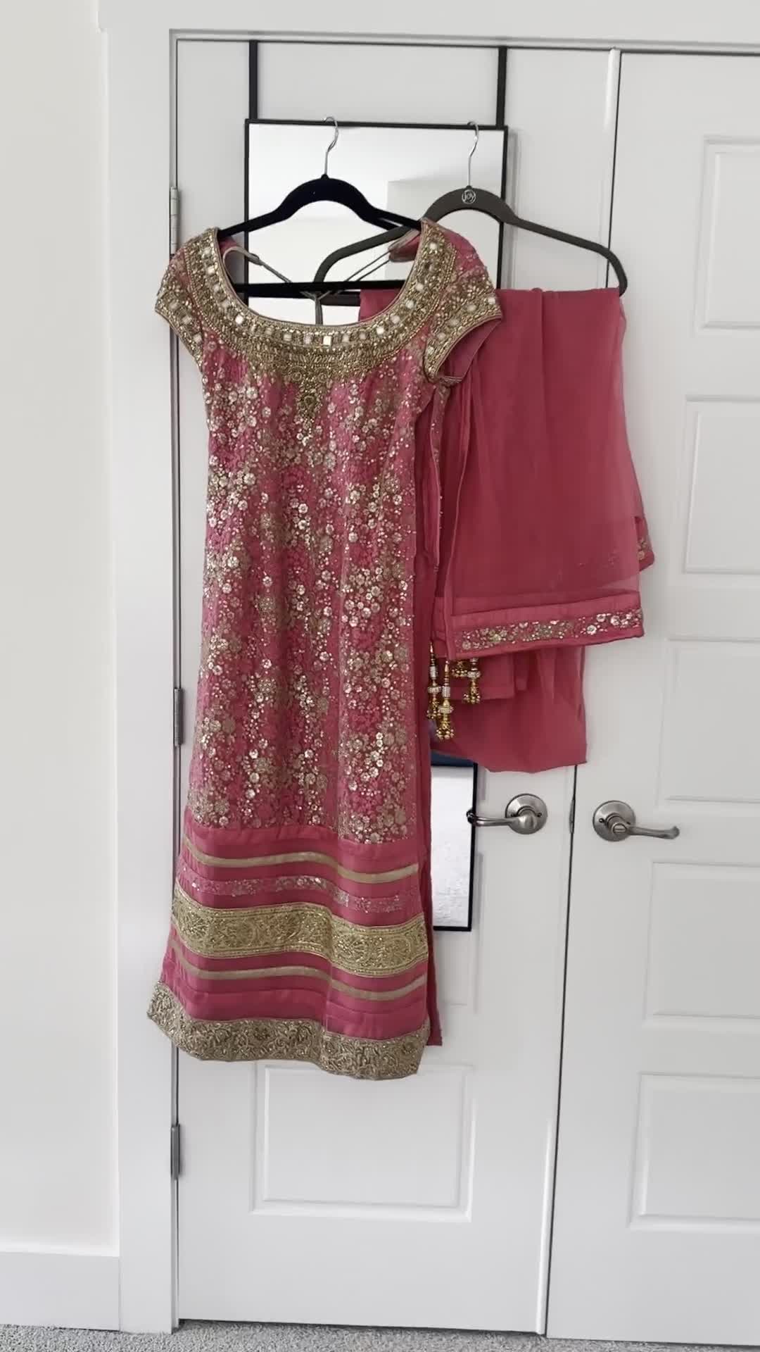 Coral Pink Kurta Set Image - 1
