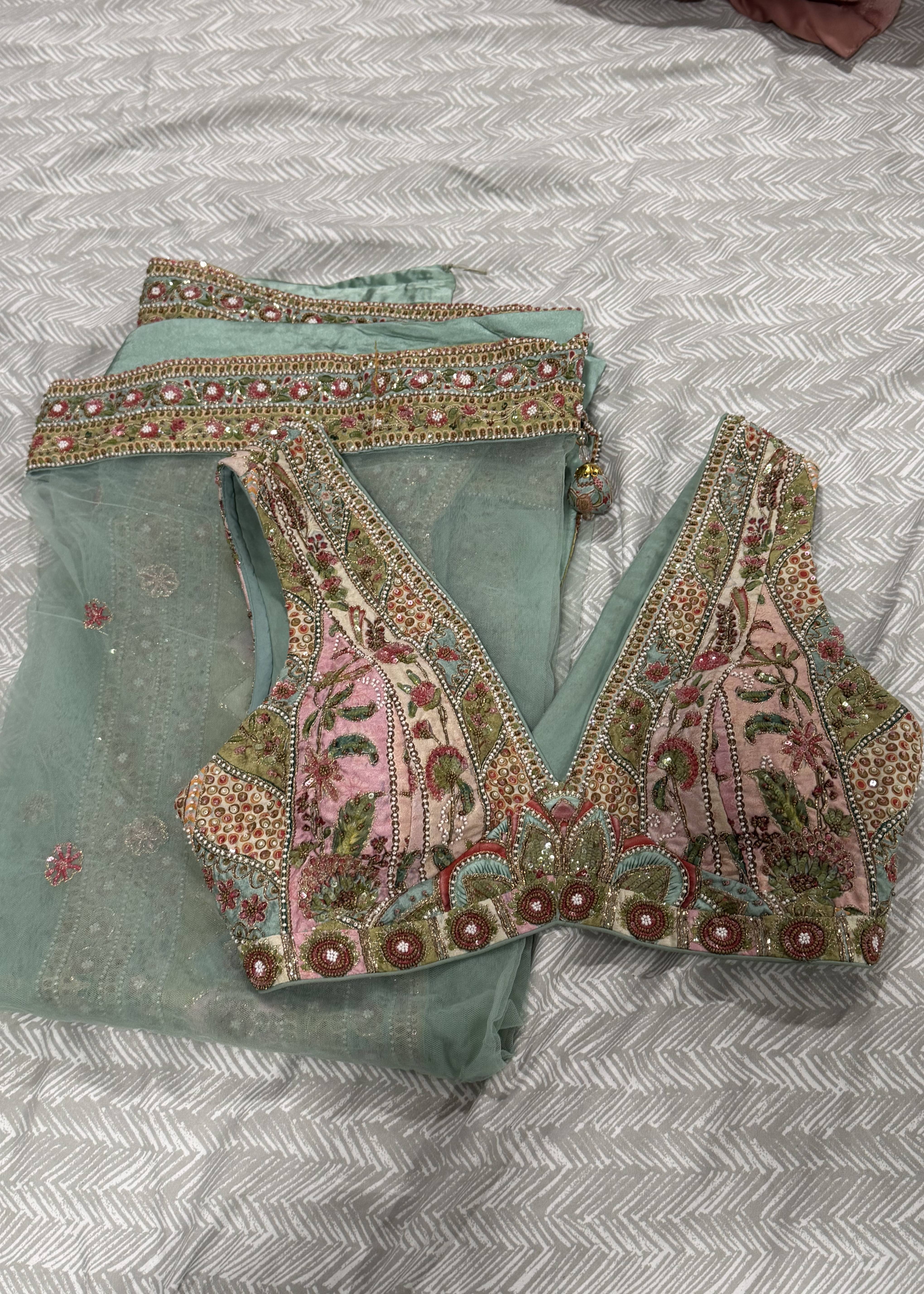 Pastel Floral Lehenga Image - 3