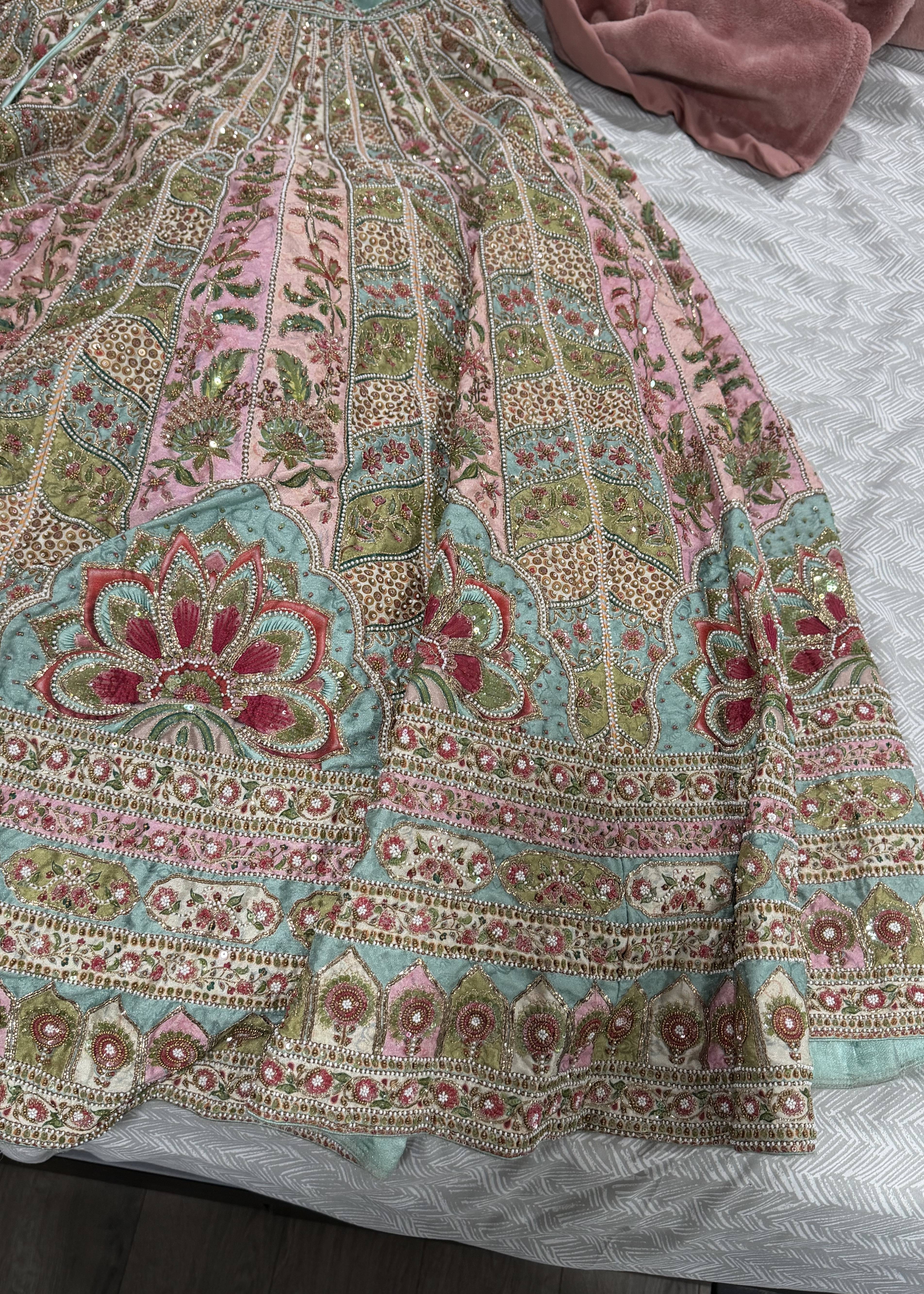 Pastel Floral Lehenga Image - 4