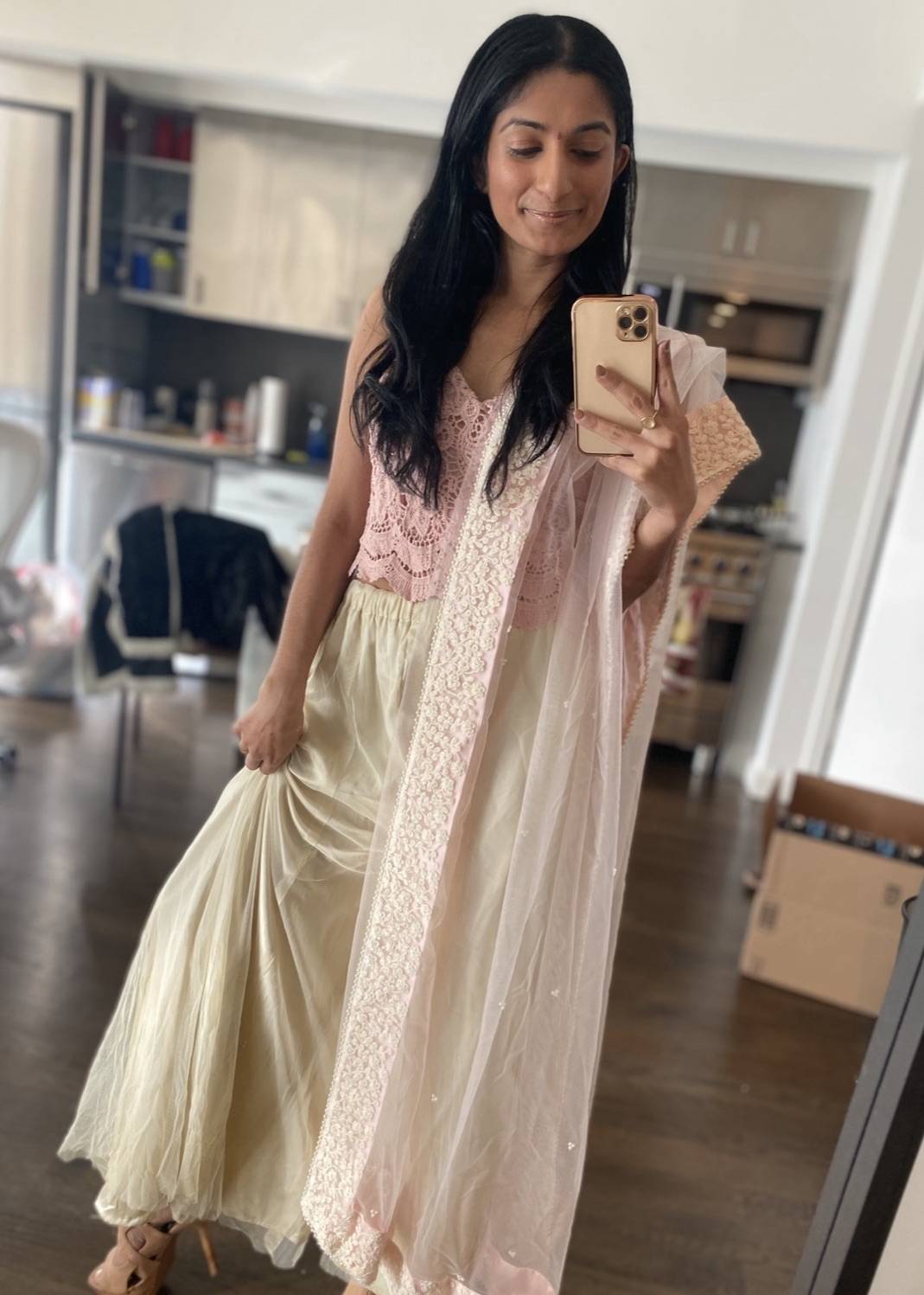 Pink Crochet Co-Ord Set Image - 2