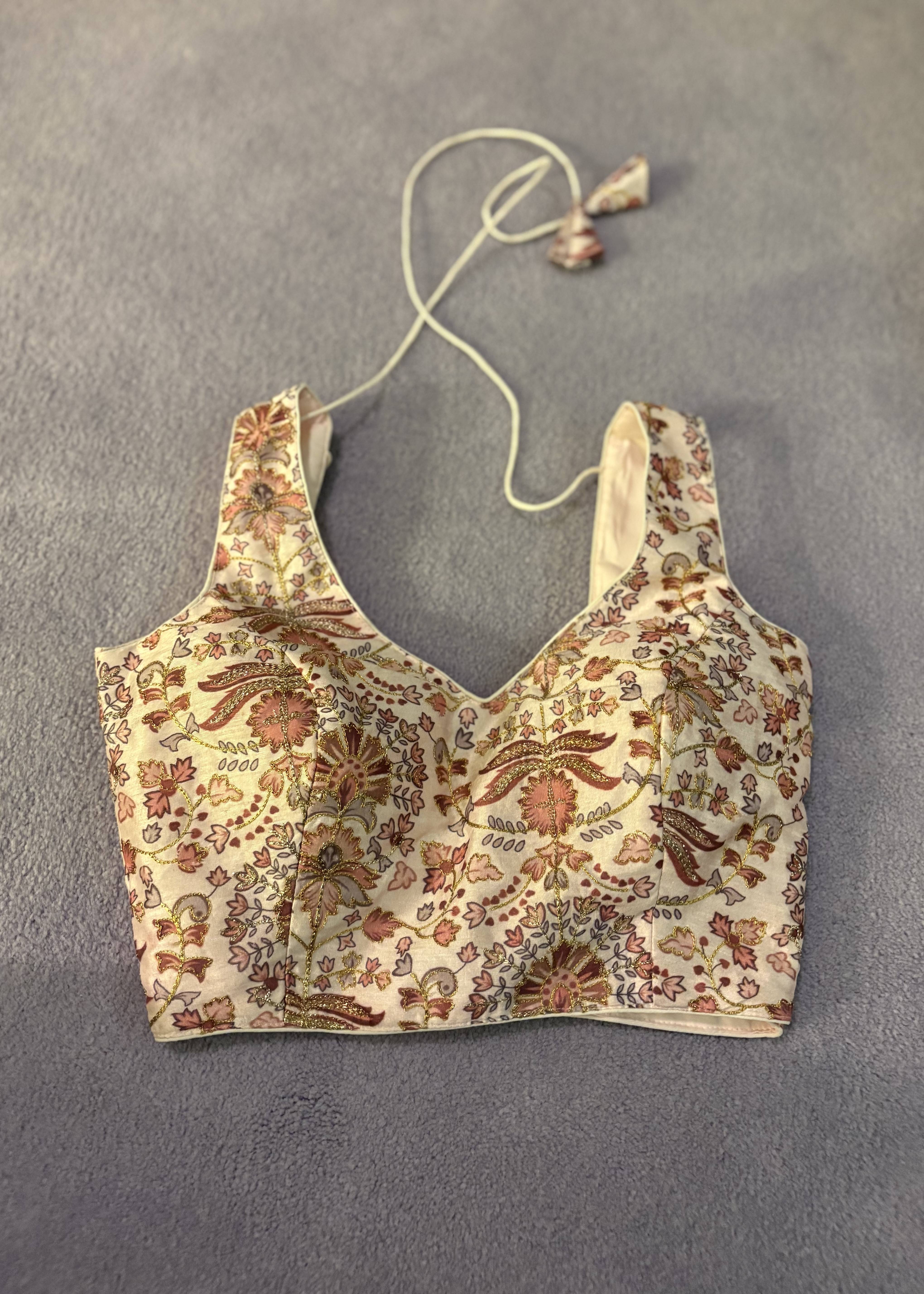 Beige Floral Blouse Image - 0