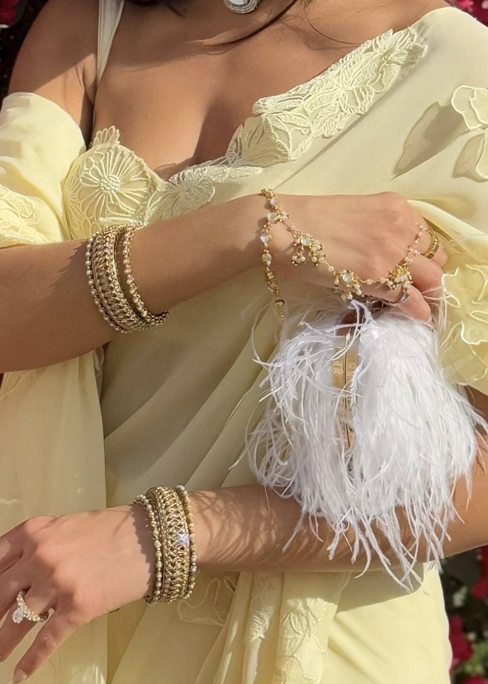 Lady Buttercup Pre-Stitched Sari Image - 2