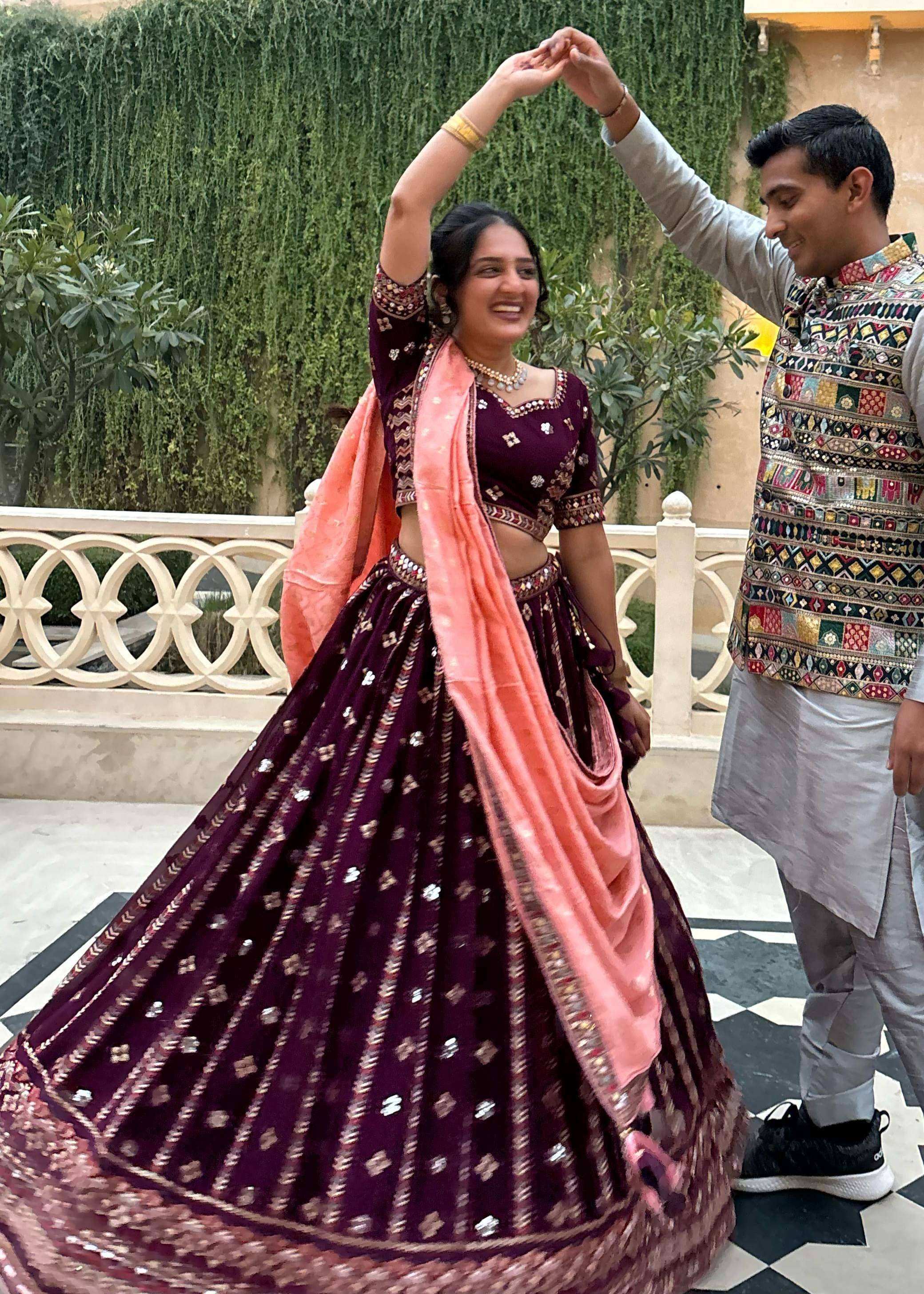 Deep Purple Lehenga Image - 0