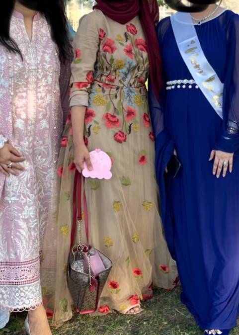 Yellow Floral Gown Image - 0