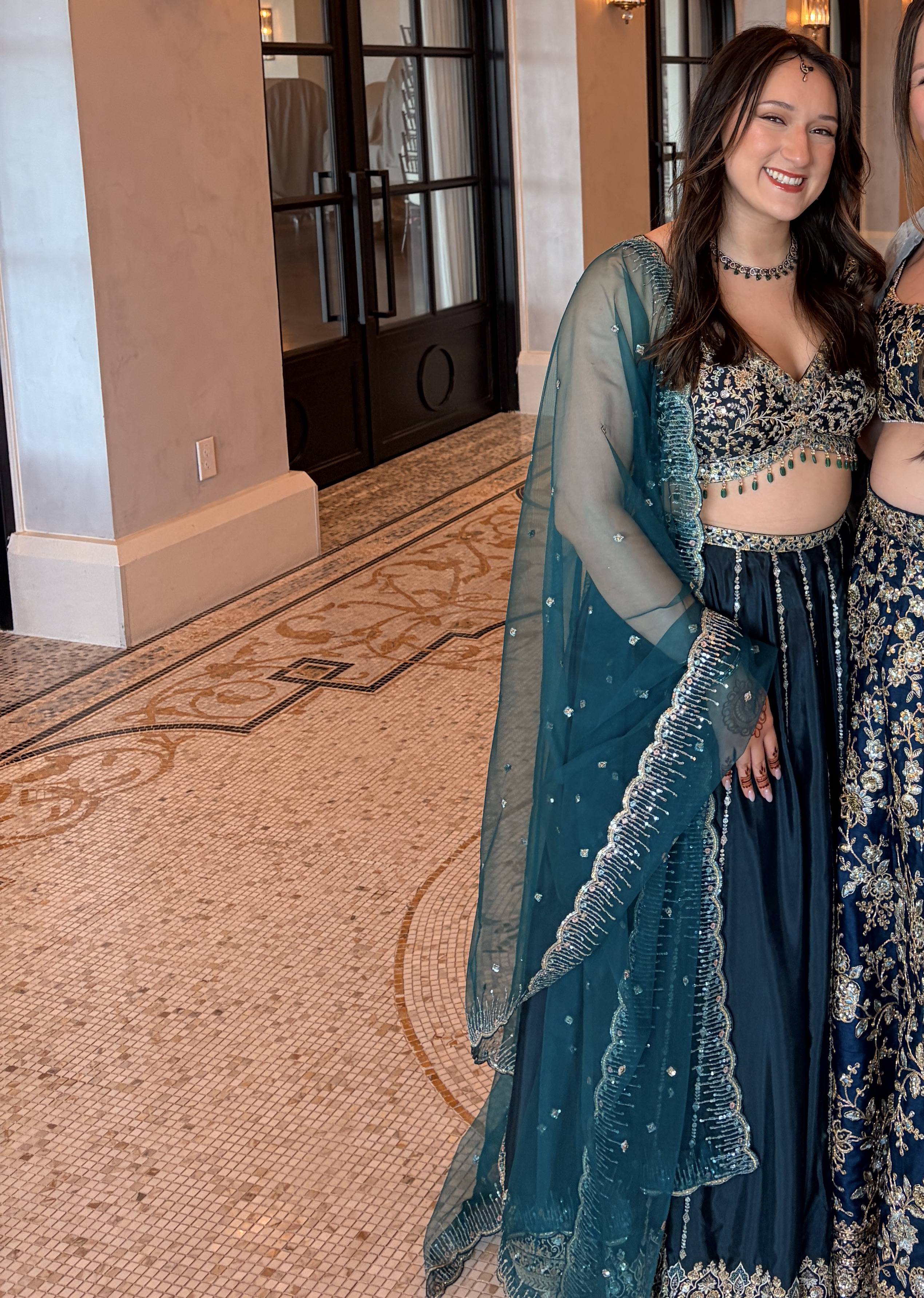 Teal Lehenga Image - 1