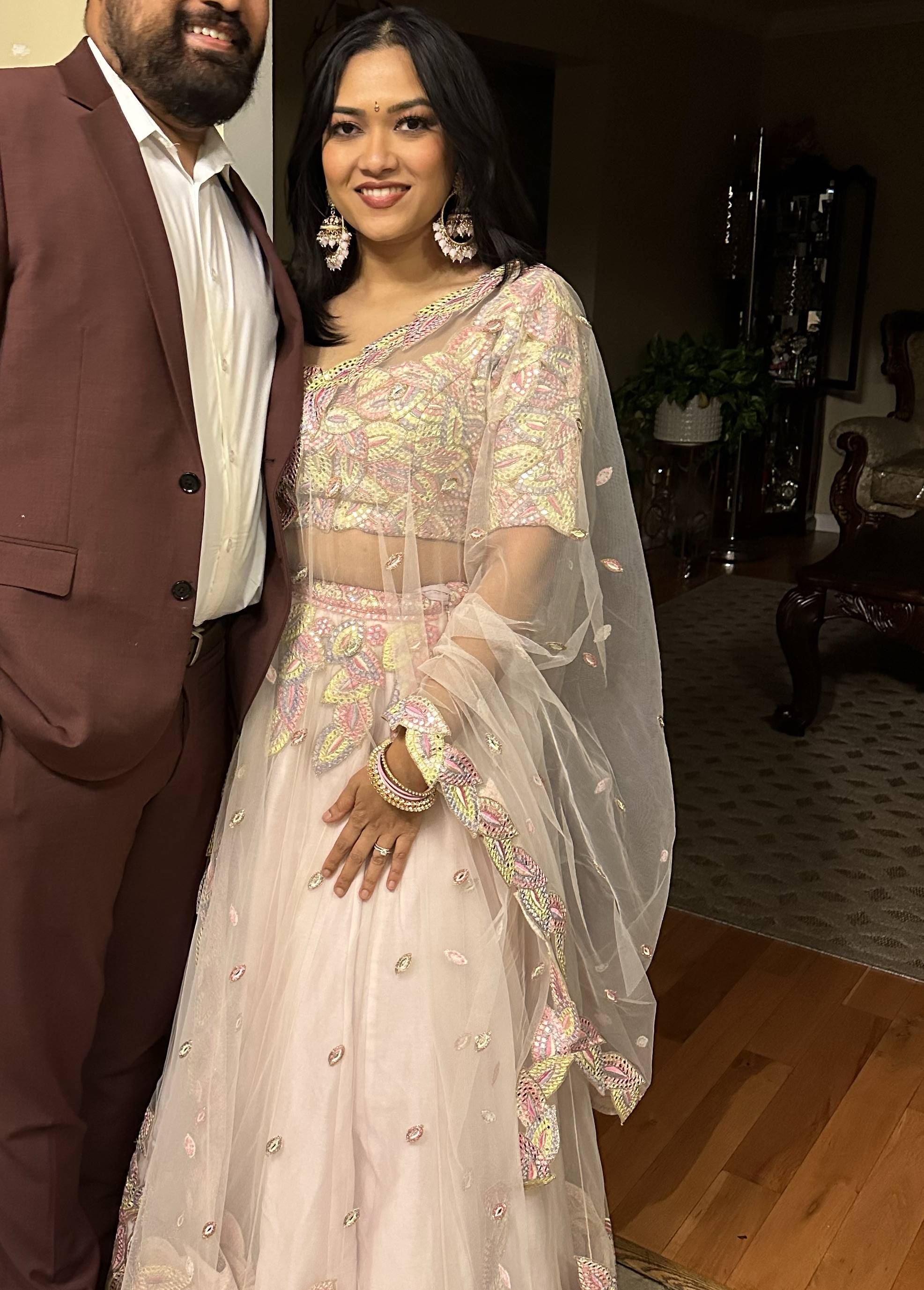 Pastel Pink Embroidered Lehenga Image - 0
