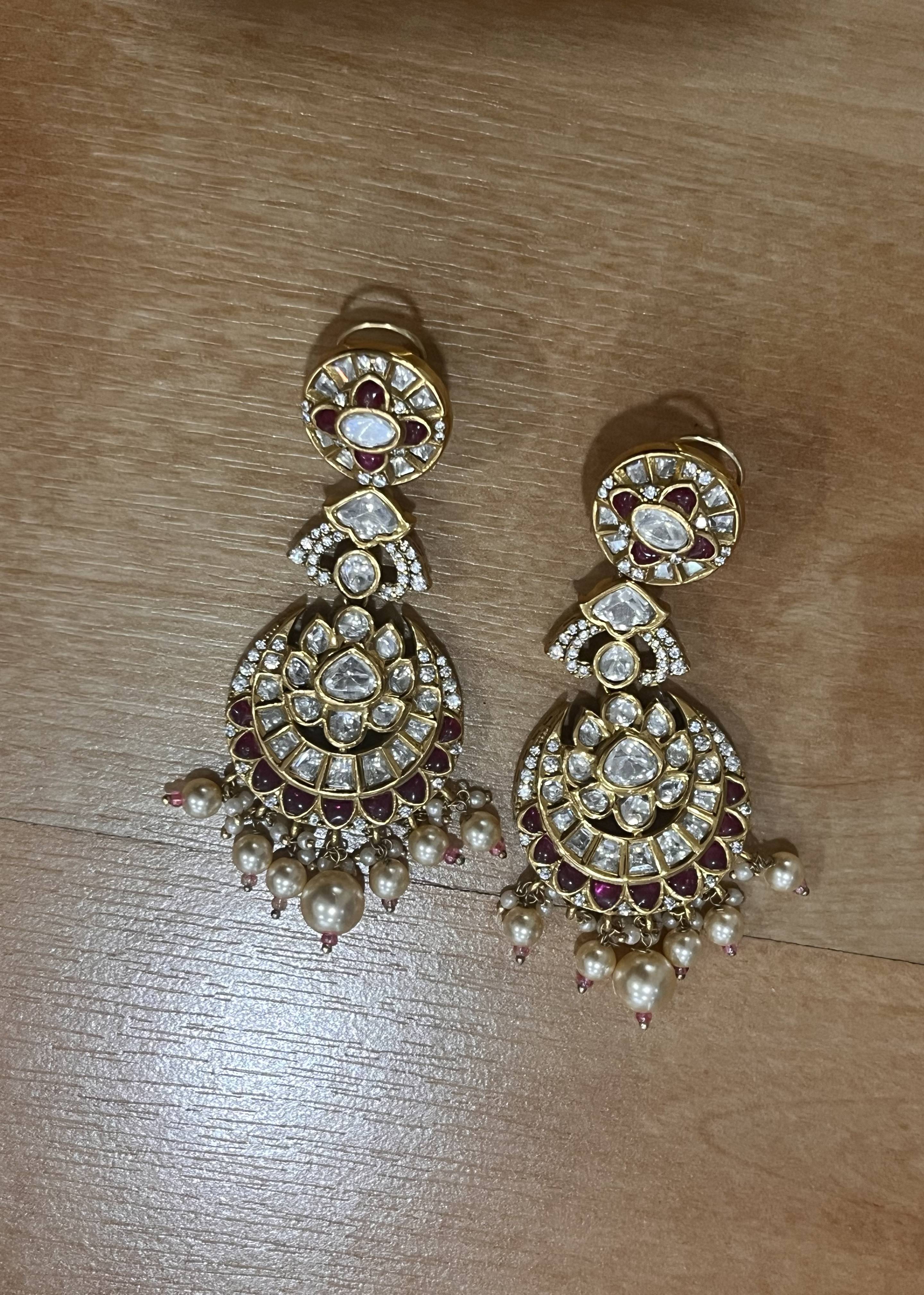 Full Red Bridal Jewelry Set Image - 1