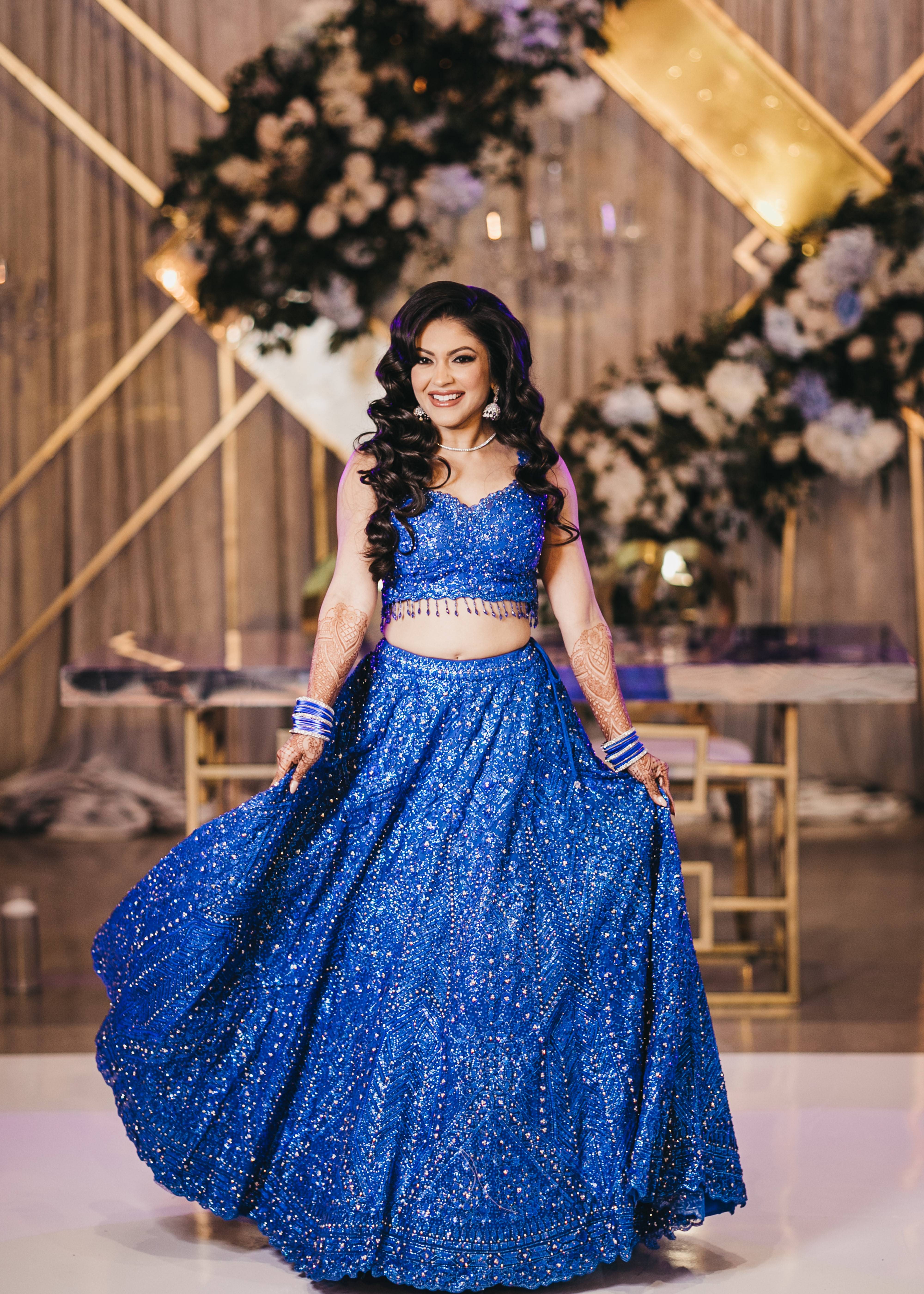 Cobalt Blue Embellished Lehenga Image - 1