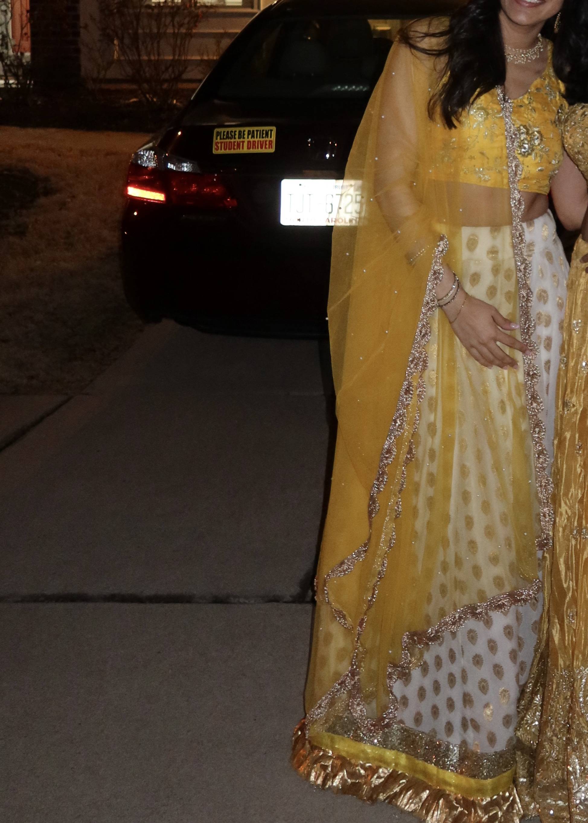 Yellow and White Lehenga Image - 1