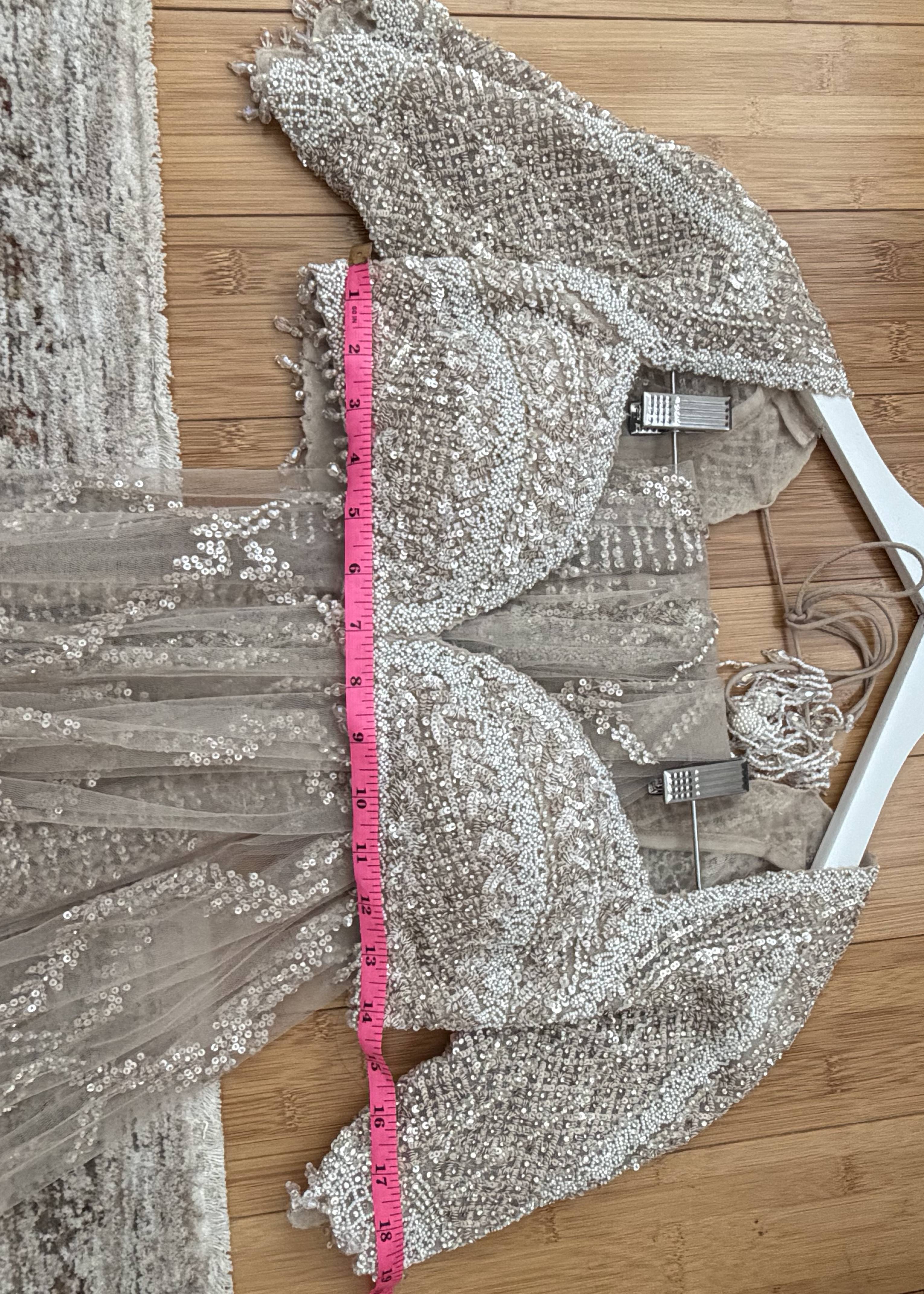 Champagne Pearl Lehenga Set Image - 8