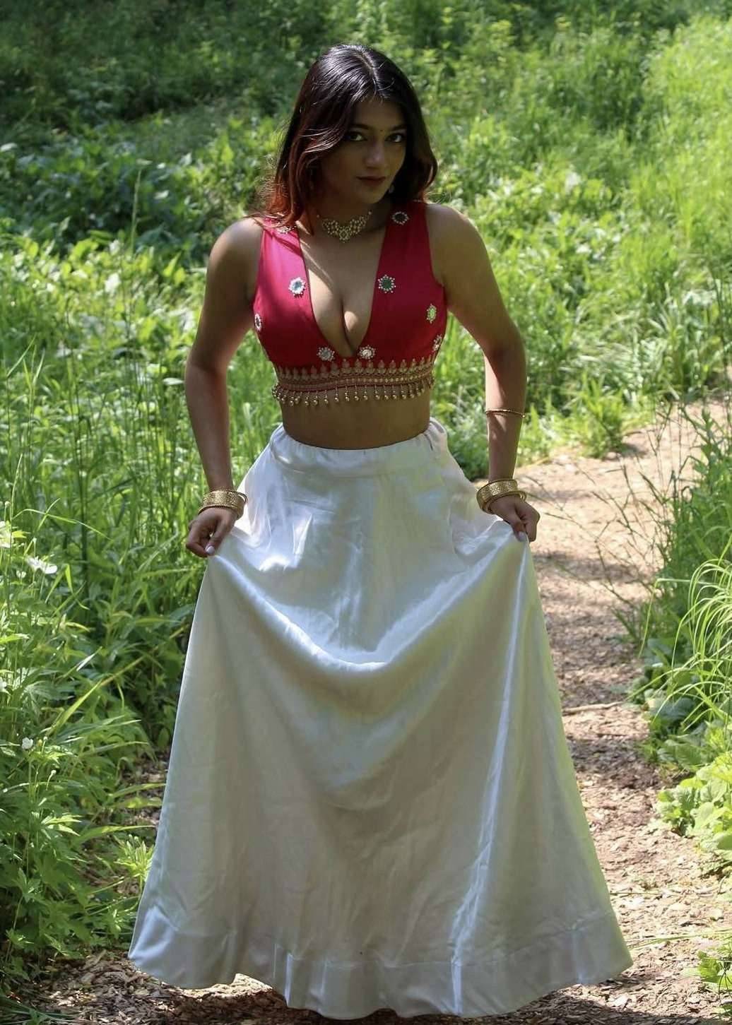 Pink and White Lehenga Image - 0