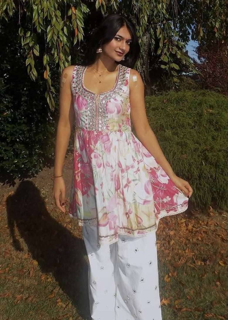 Floral Peplum Pant Set Image - 0
