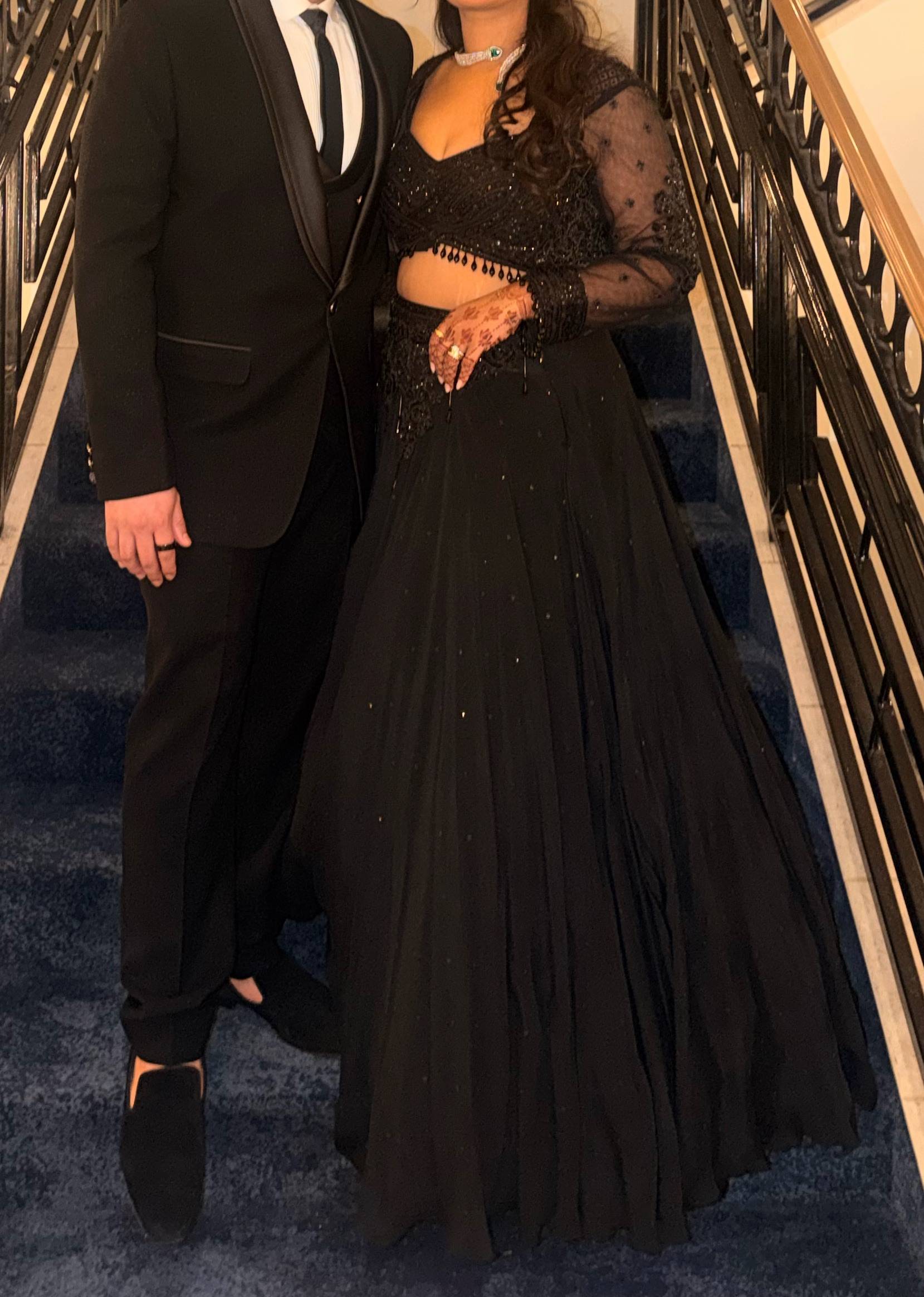 Black Lehenga Image - 0