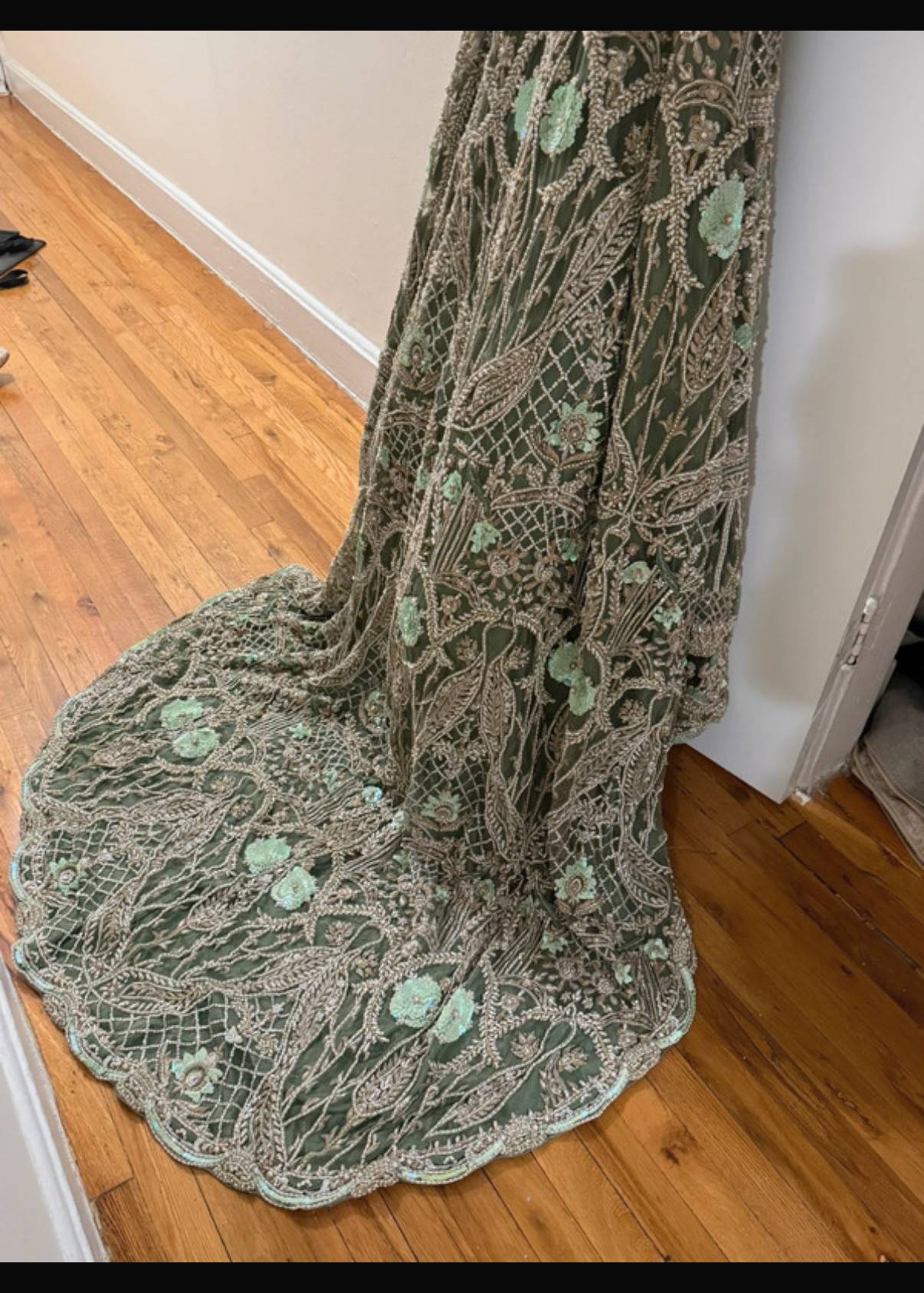 Brand New-Olive Green Gown Image - 4
