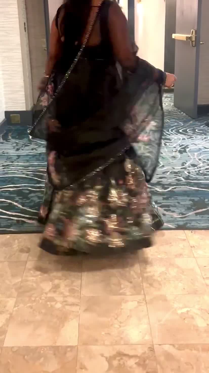 Black Floral Lehenga Image - 1