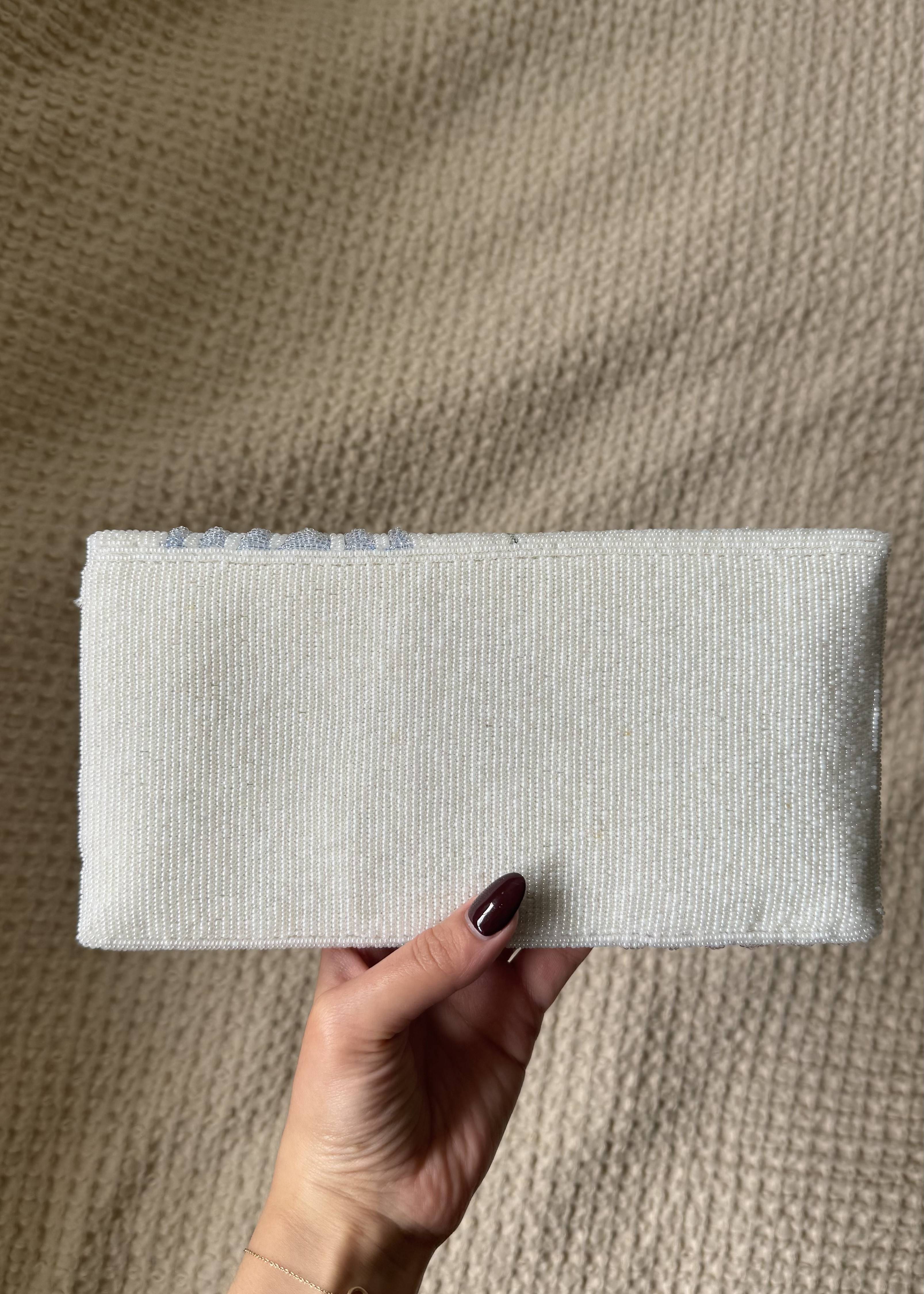 Floral Beaded Envelope Clutch Image - 2