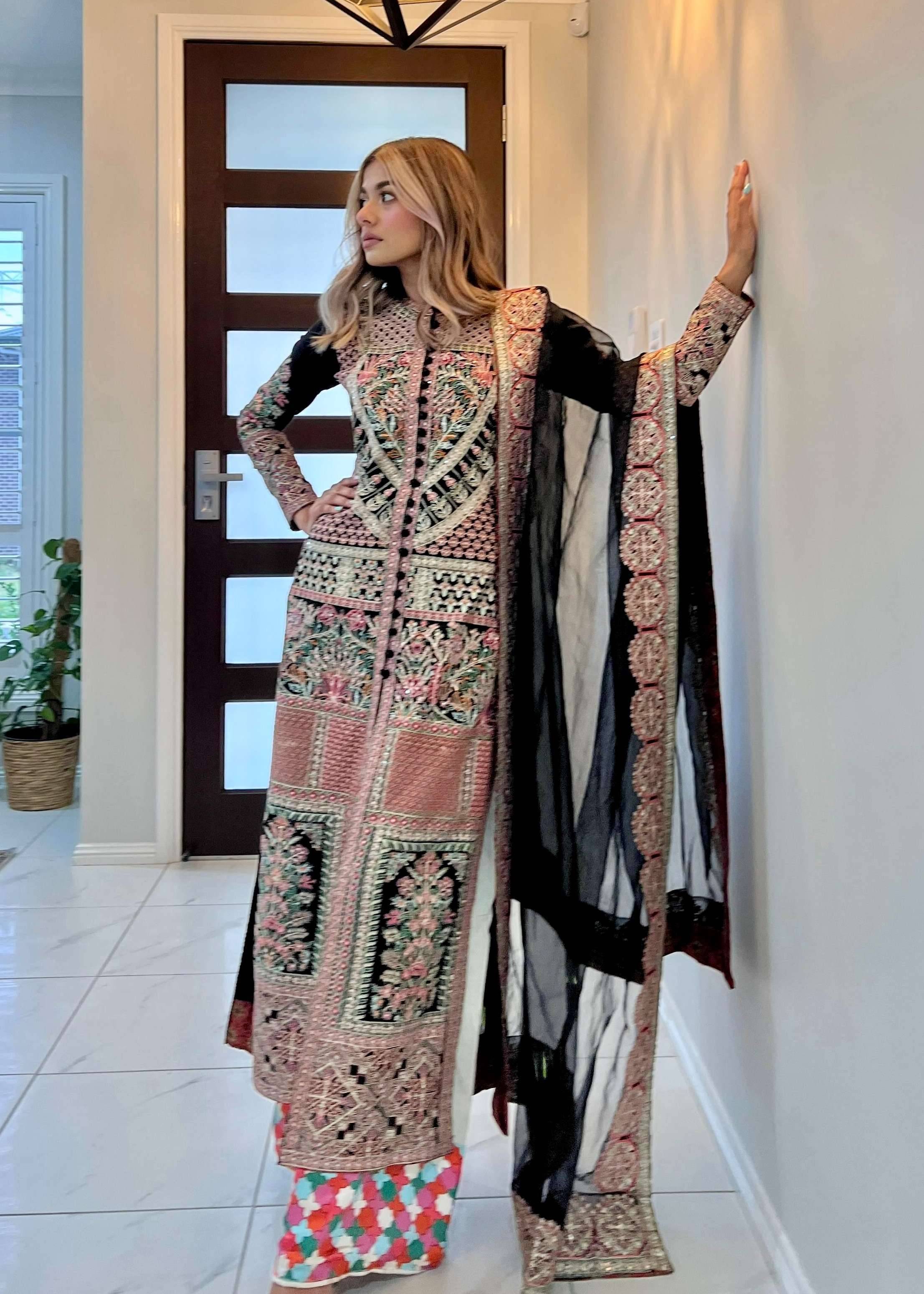 Multi-Print Long Kurta Set Image - 0