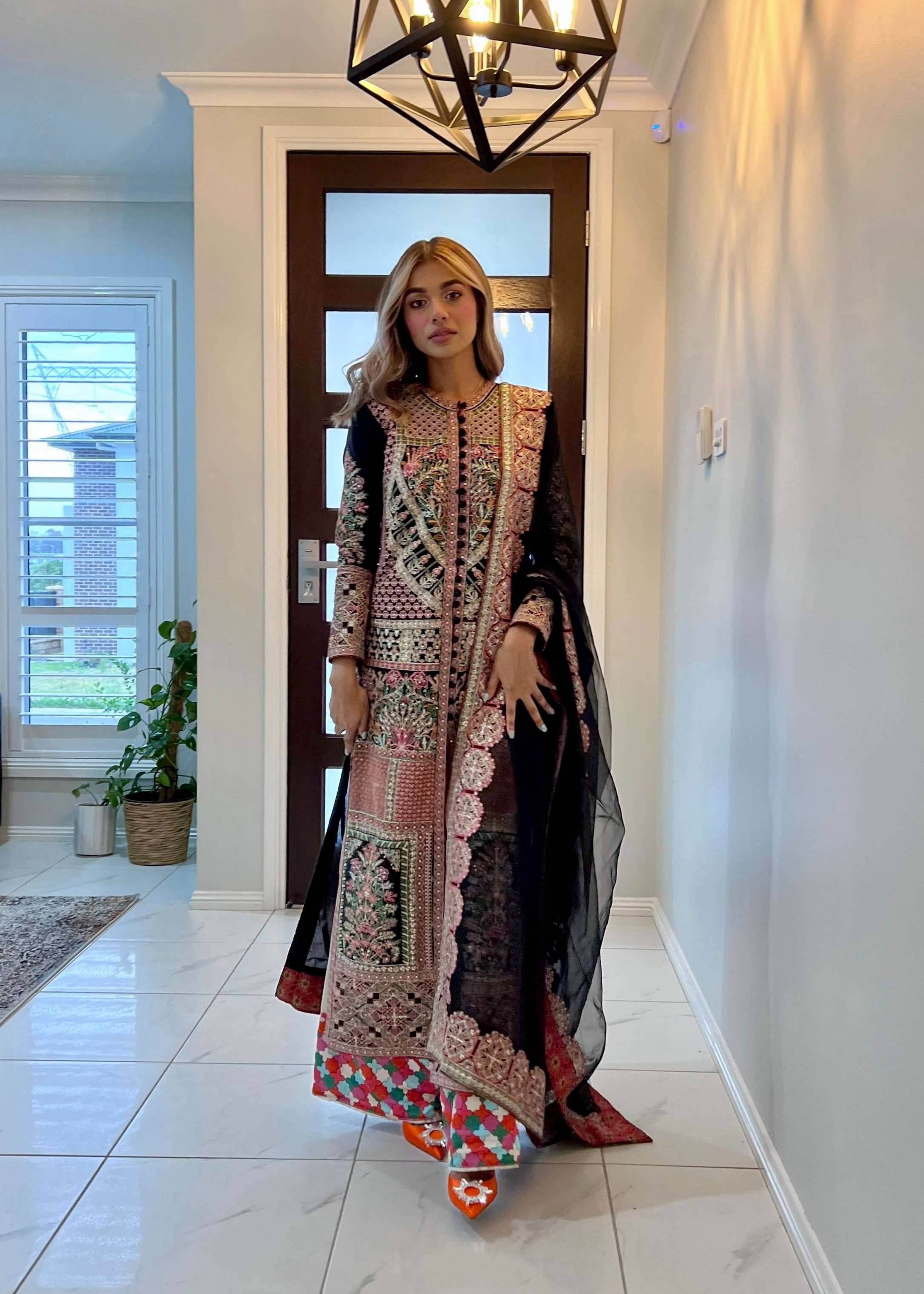 Multi-Print Long Kurta Set Image - 2