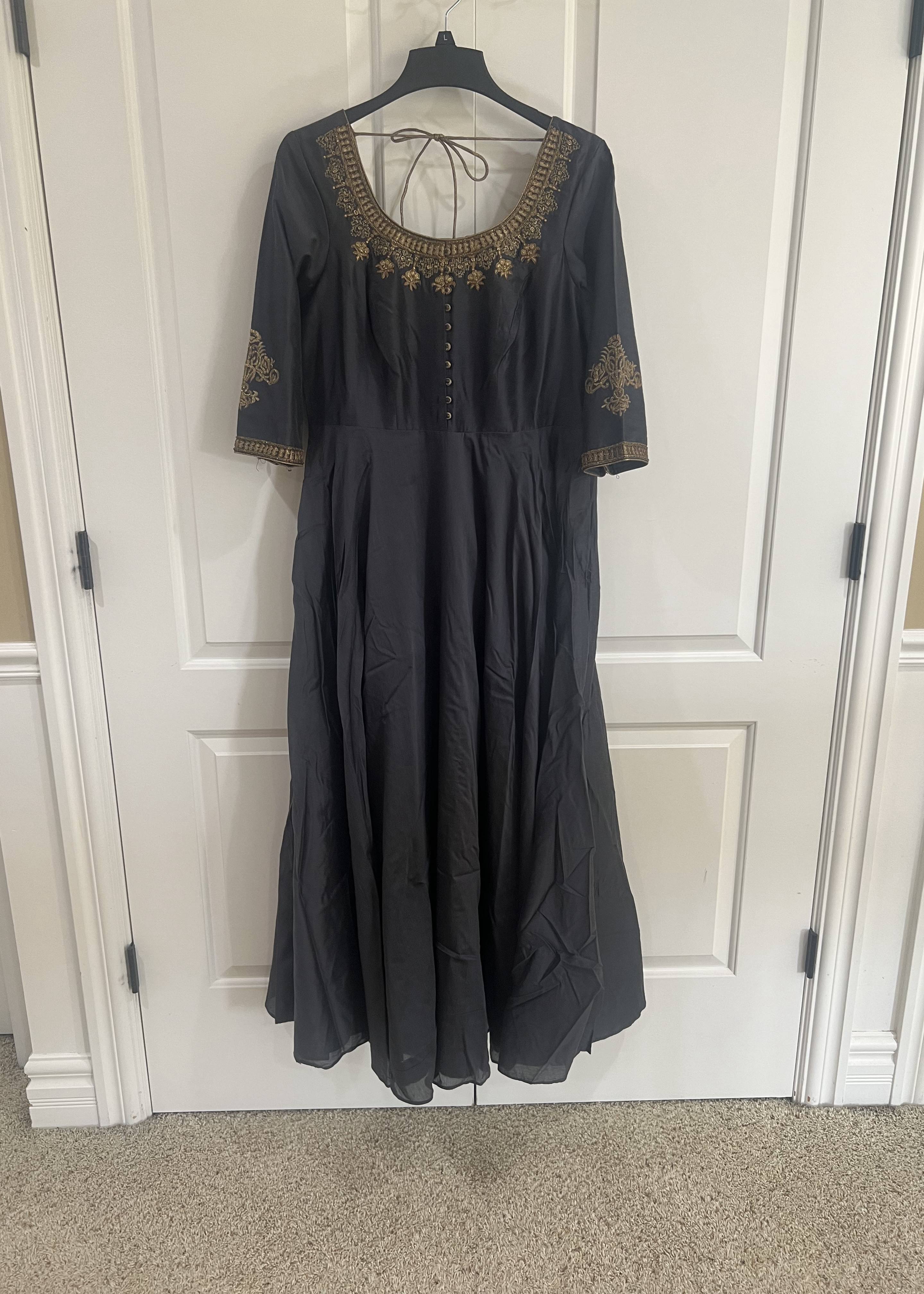 Black Kurta Set with Bandhani Dupatta Image - 1