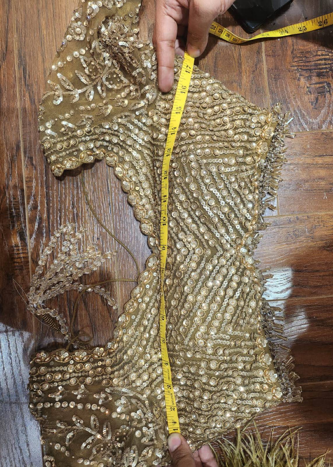 Bronze Pre-Draped Sari Image - 5