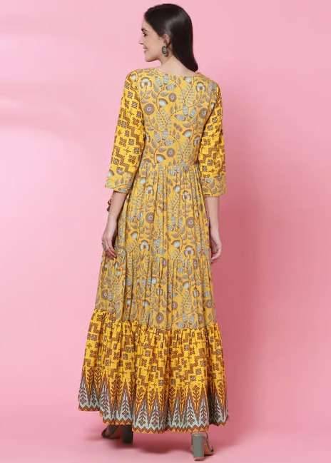 Mustard Yellow Maxi Dress Image - 5