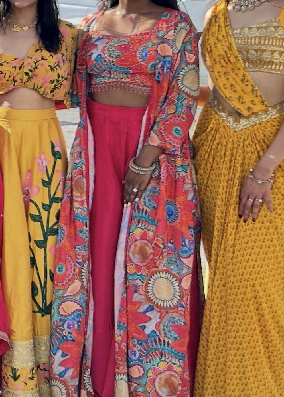 Hot Pink Indowestern Set Image - 1