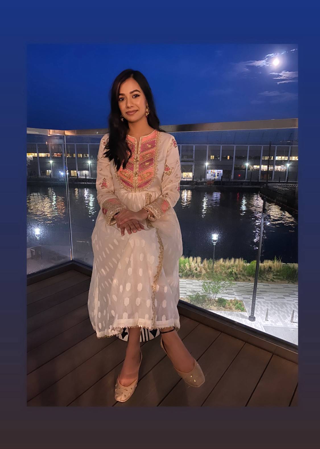 Ivory Short Anarkali Set Image - 2