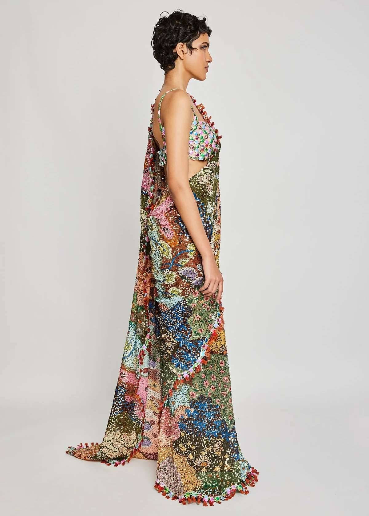 Rosello Pre-Draped Sari Image - 6