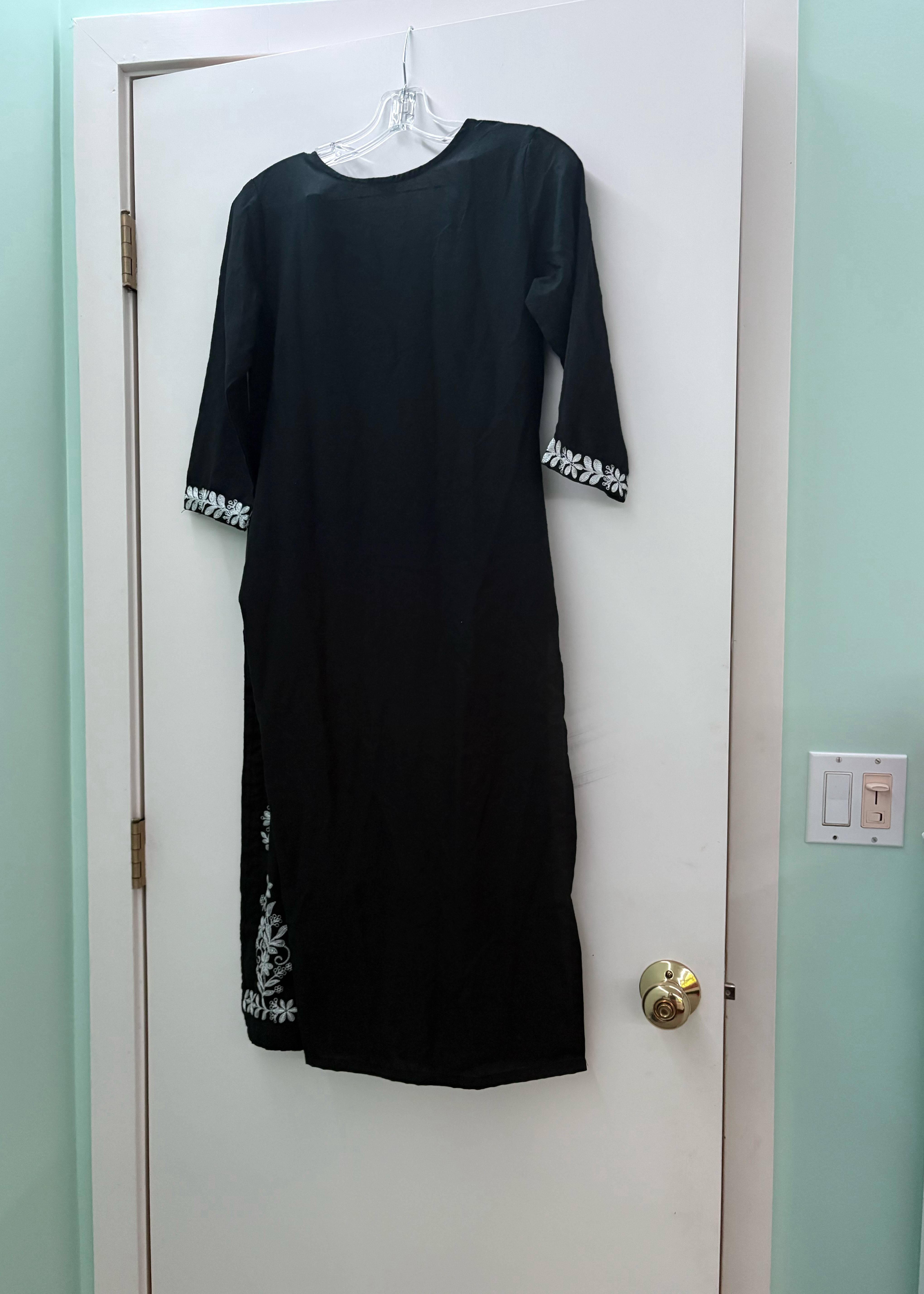 Black and White Kurta Top Image - 1