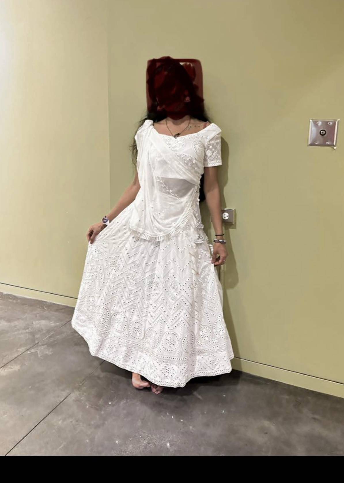 White Lehenga Image - 0