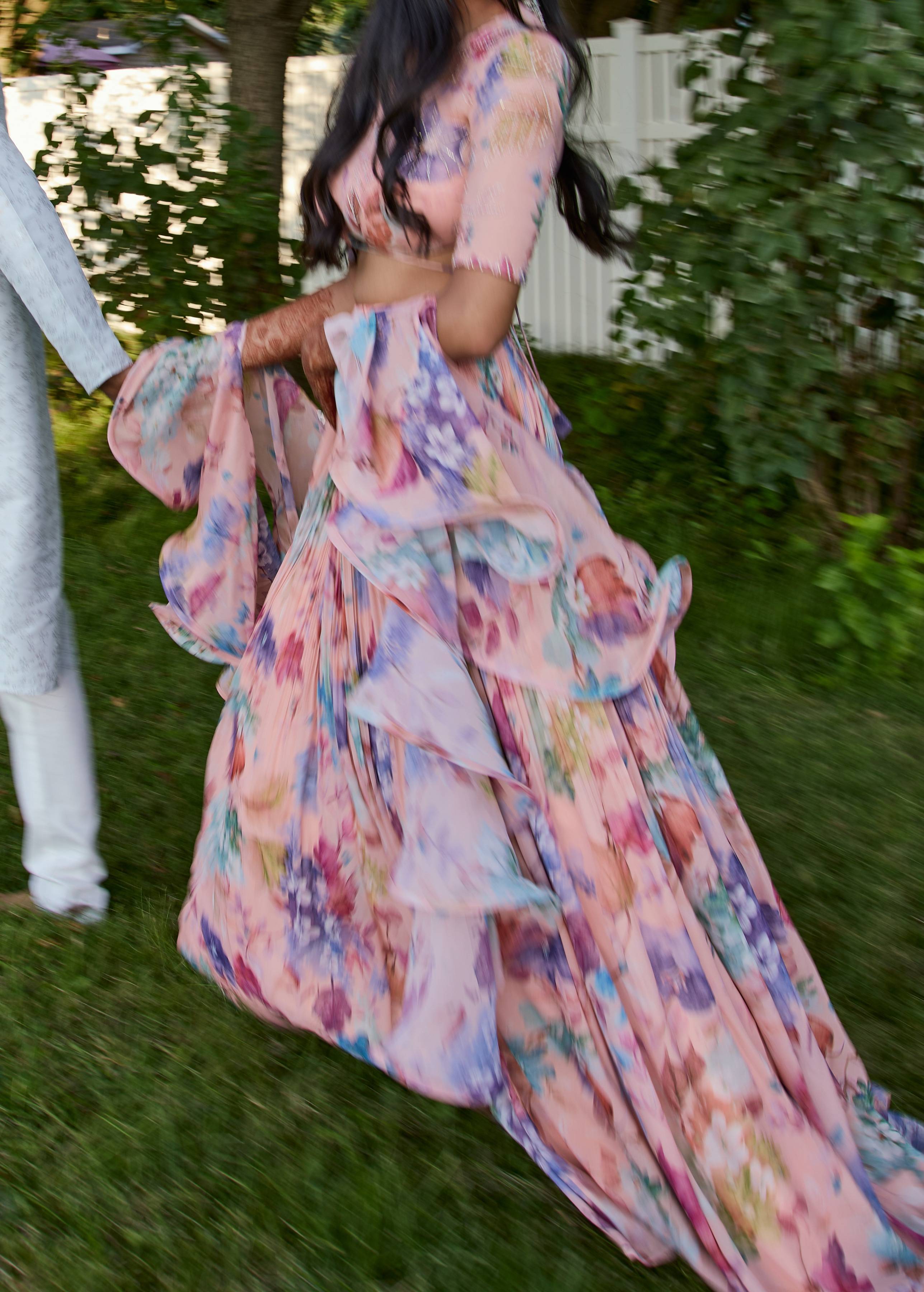 Floral Ruffle Lehenga Image - 1
