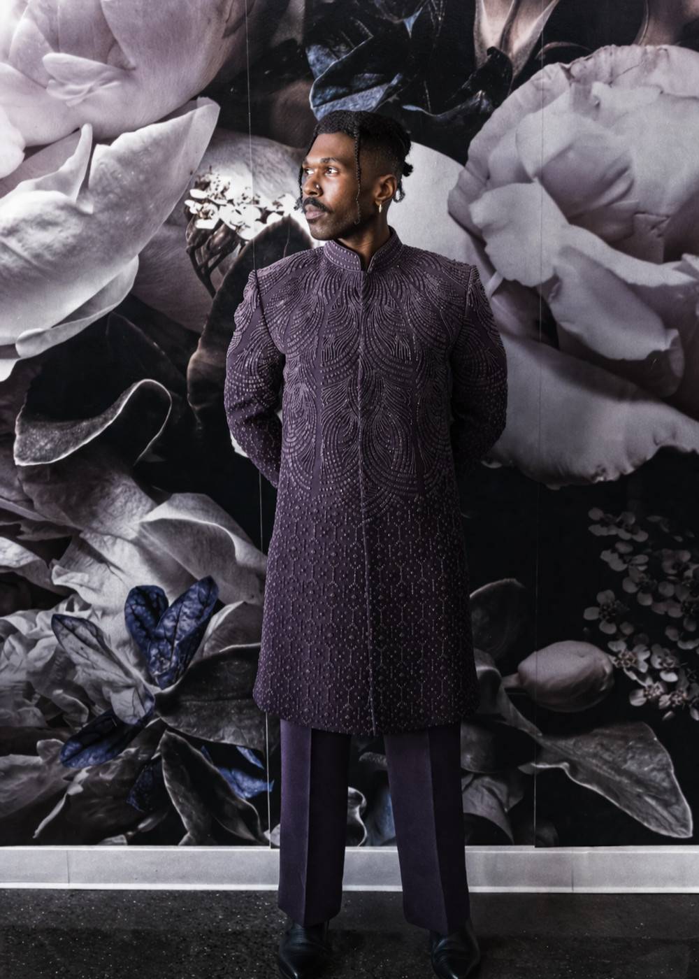 Plum Majesty Sherwani Image - 3