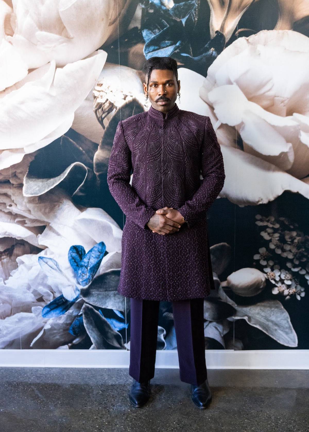 Plum Majesty Sherwani Image - 1