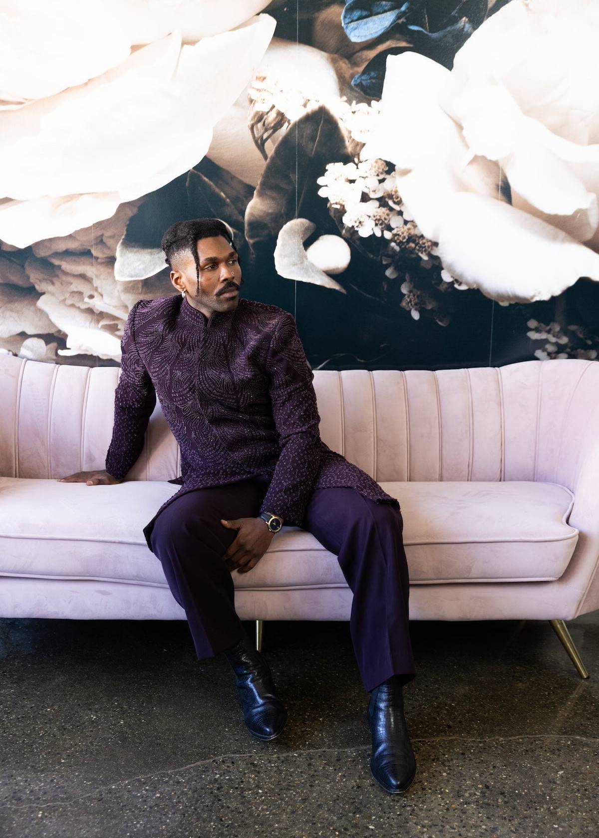 Plum Majesty Sherwani Image - 4