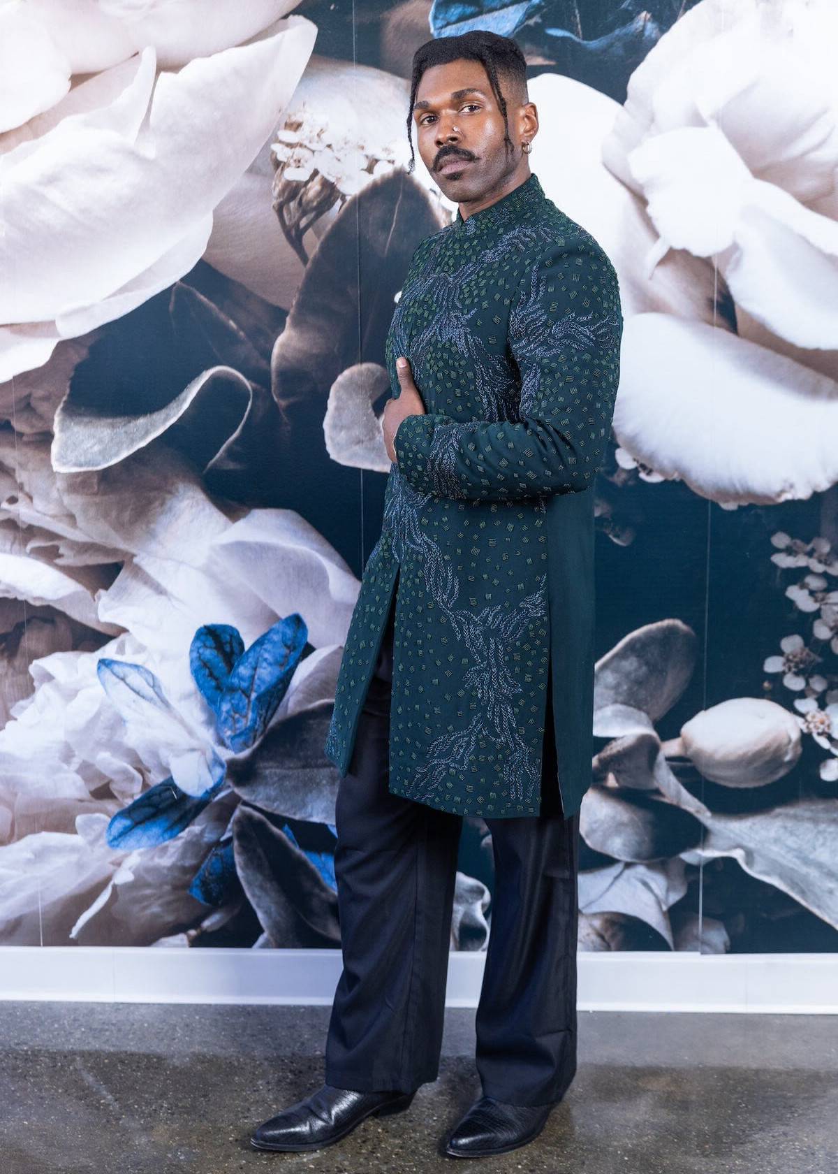 Emerald Storm Sherwani Set Image - 1