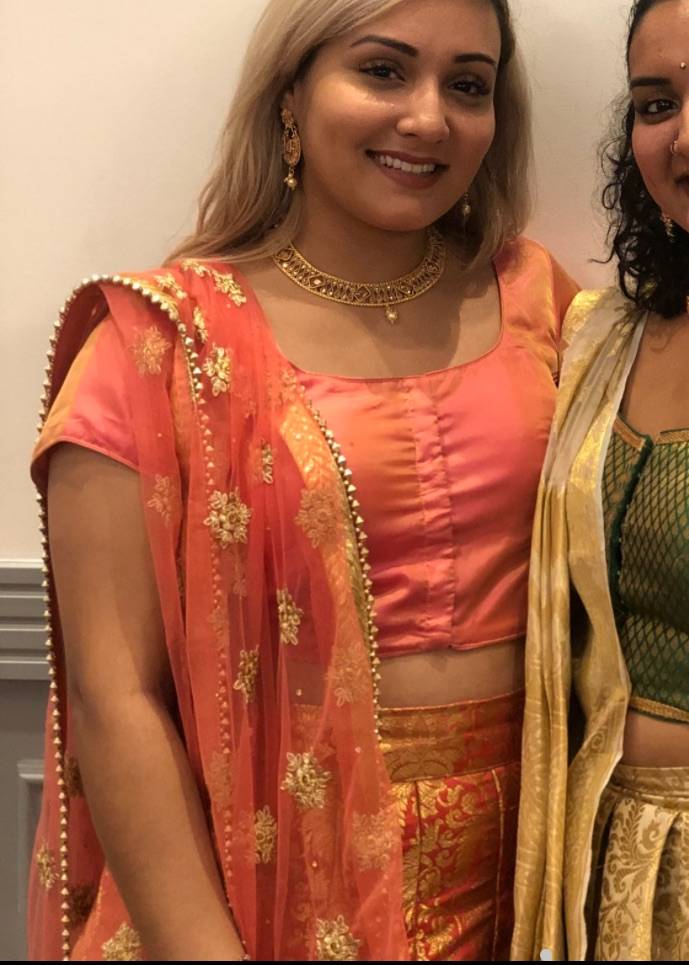 Pink and Gold Lehenga Image - 2