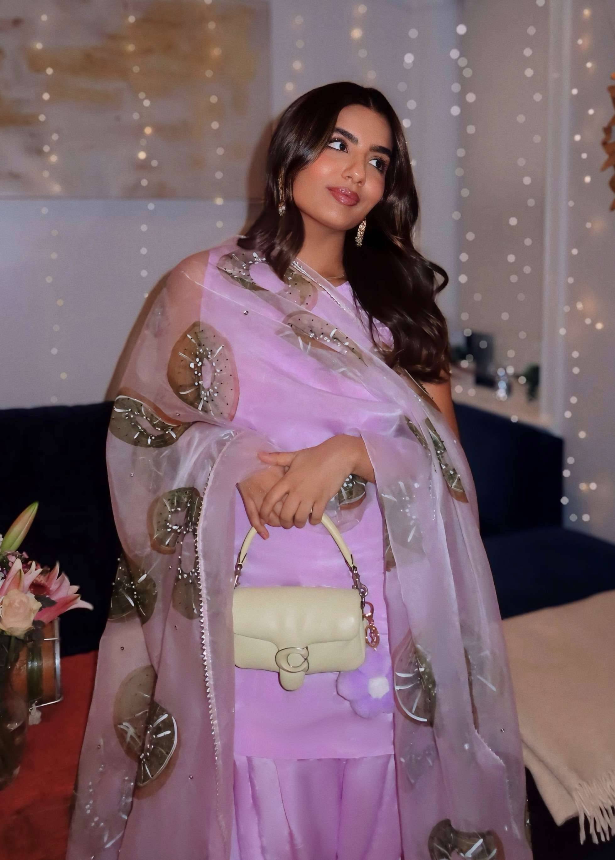 Kiwi Purple Shalwar Set Image - 0