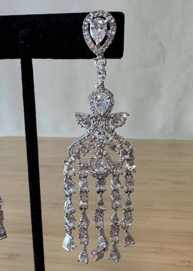 Celeste Crystal Drop Earrings Image - 1