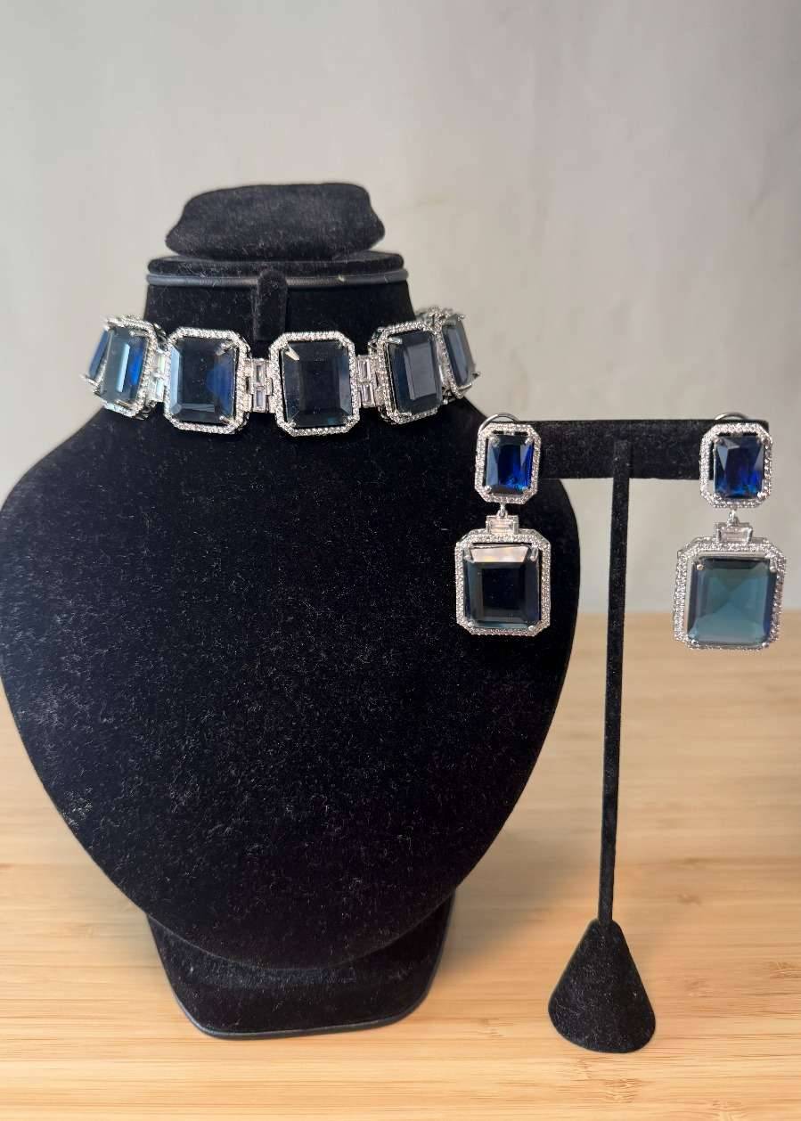 Sapphire Deco Choker Set Image - 0