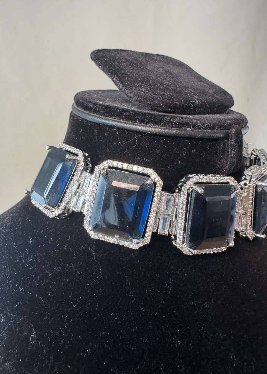 Sapphire Deco Choker Set Image - 1