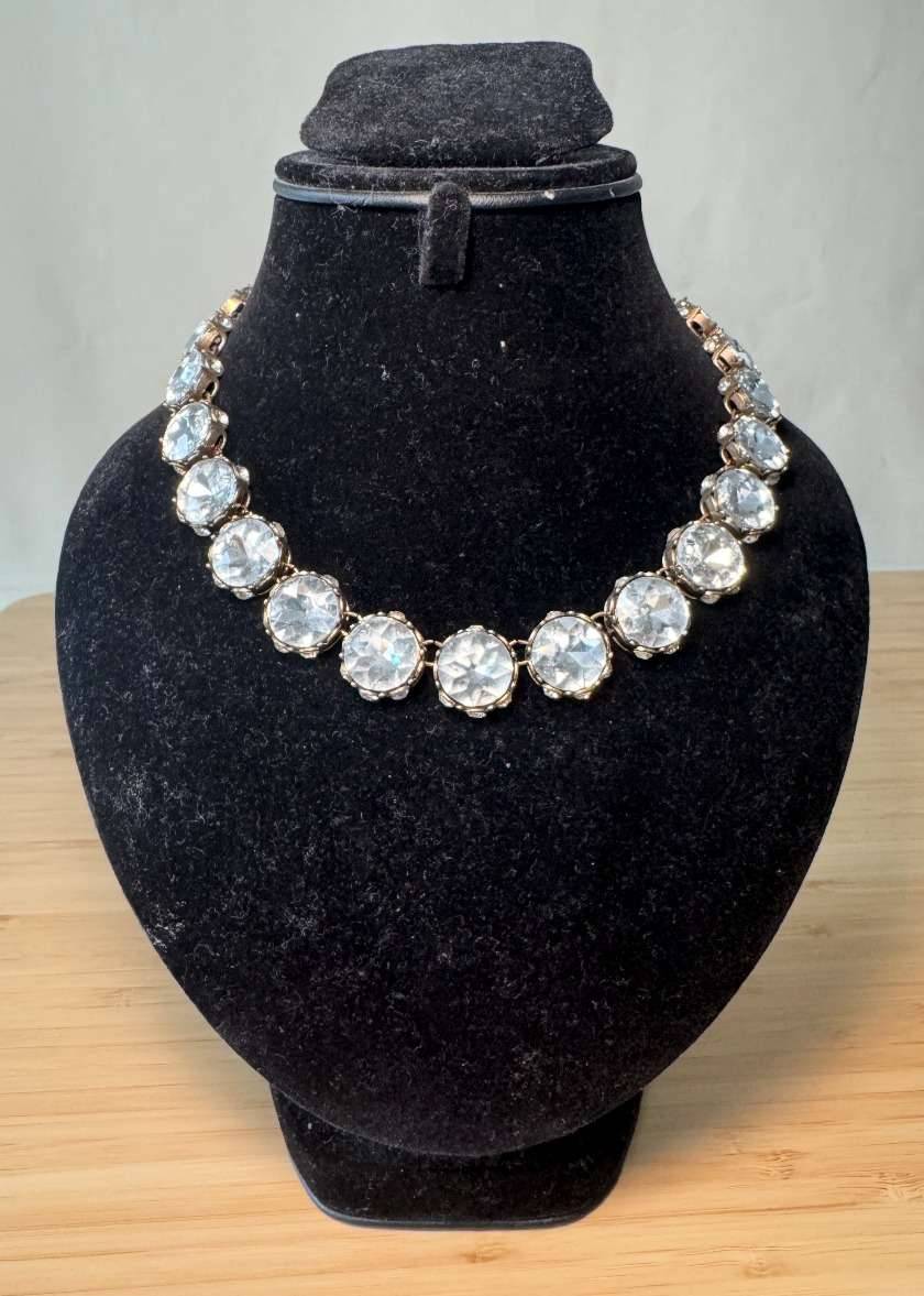 Classic Crystal Stud Necklace Image - 0