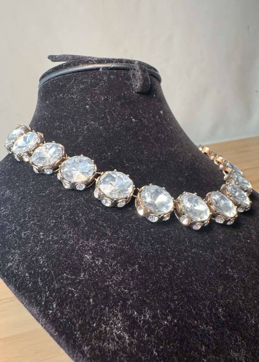Classic Crystal Stud Necklace Image - 1