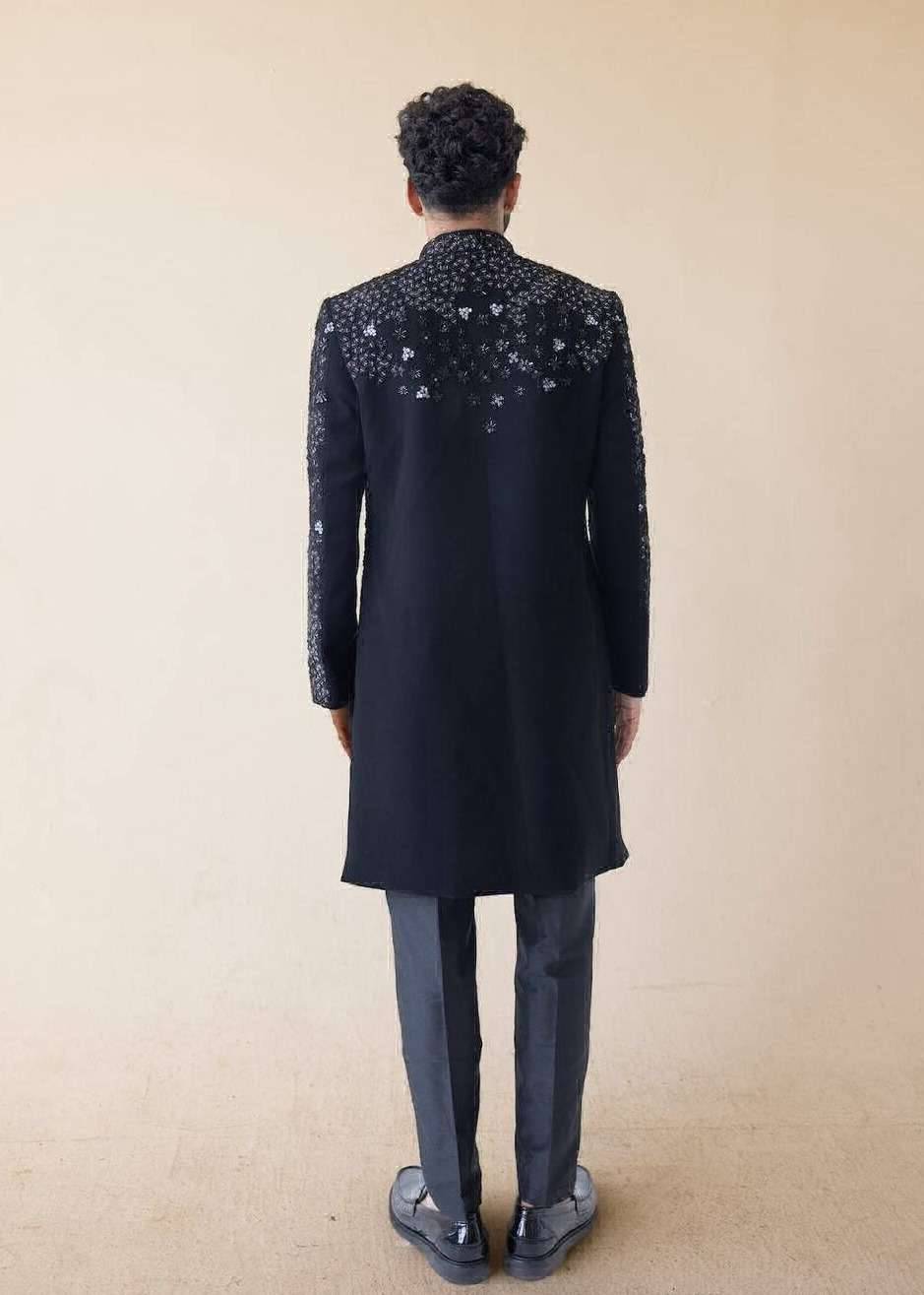 Noir Majesty Sherwani Set Image - 2