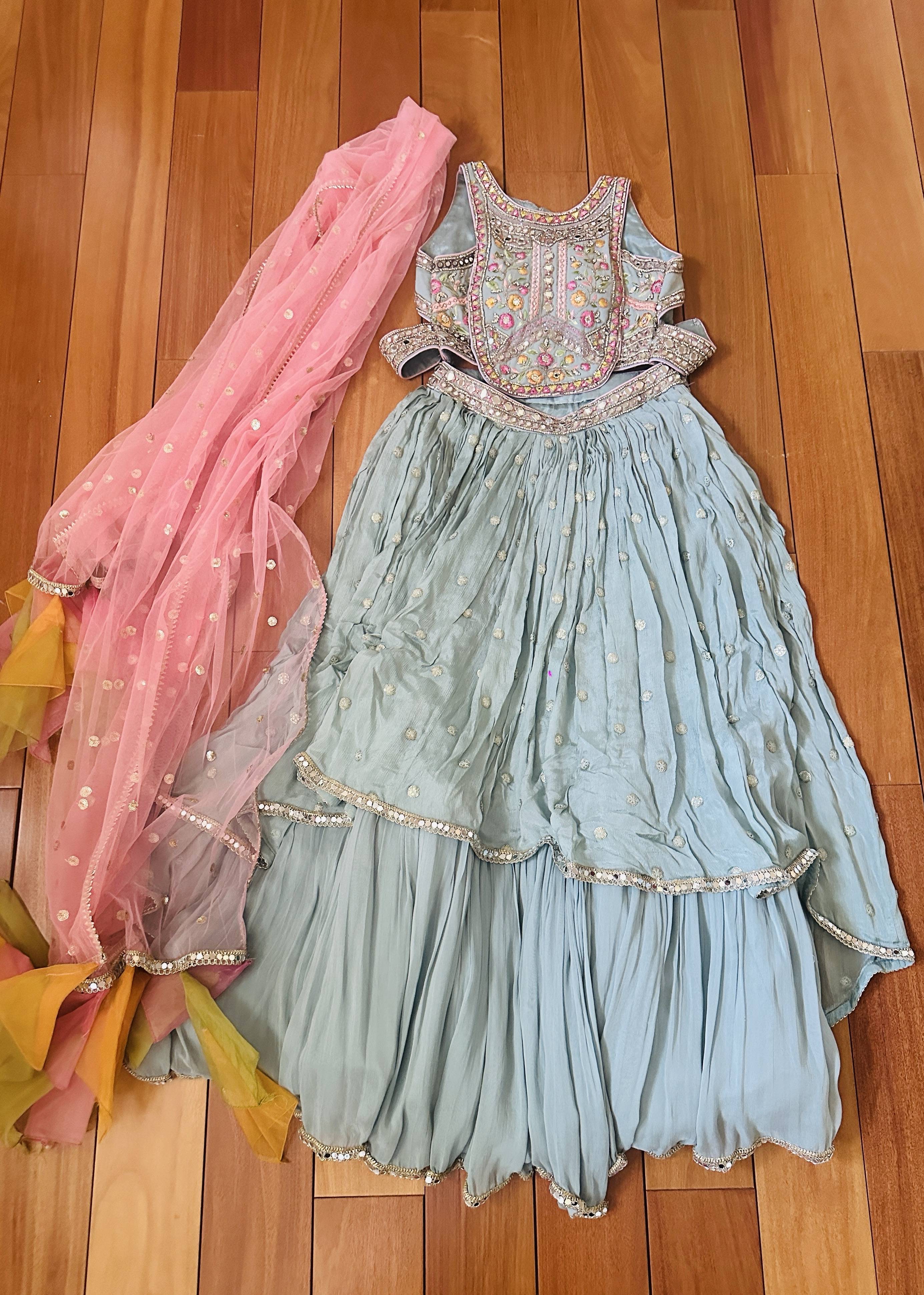 Light Blue Lehenga Image - 1