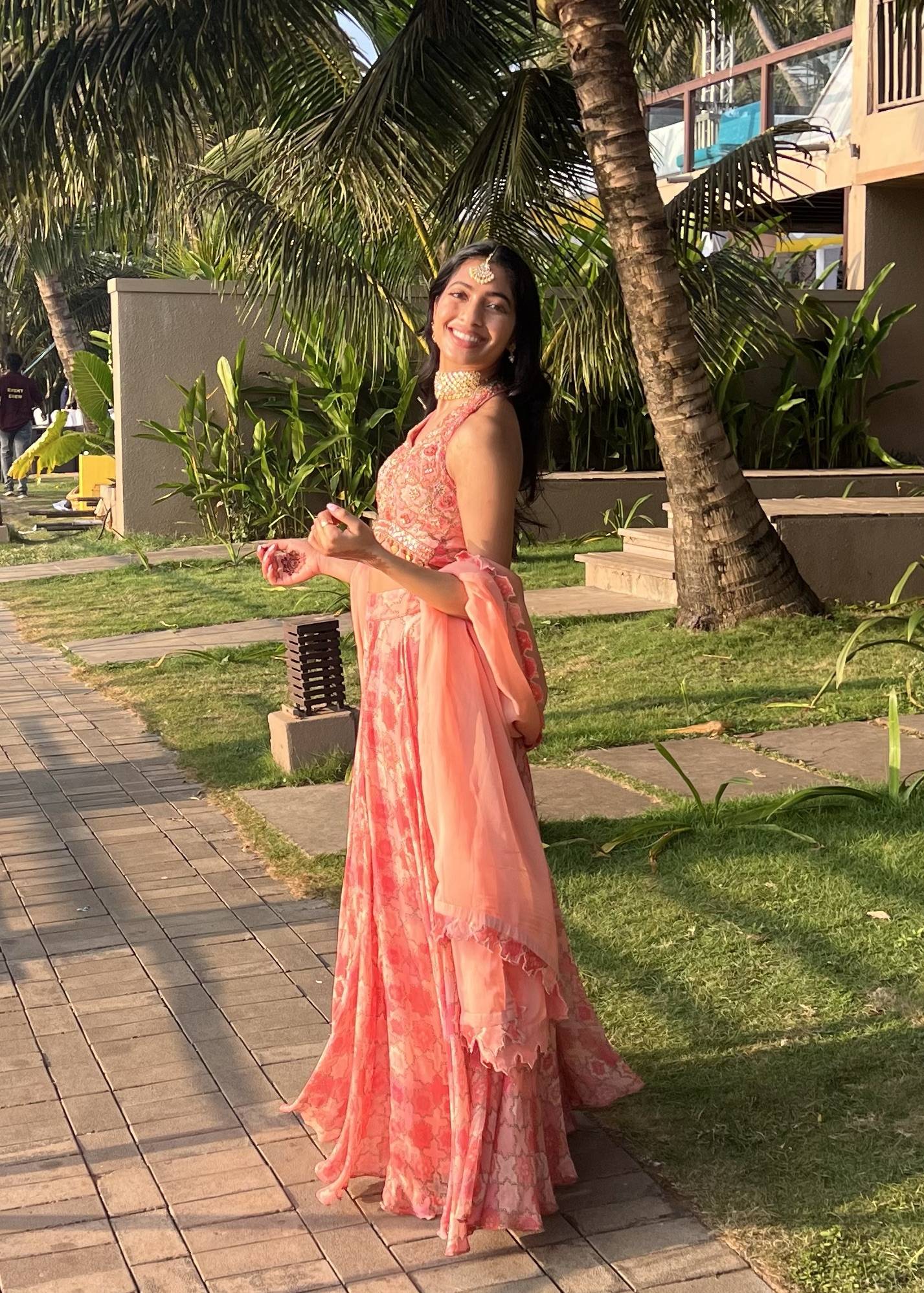 Peach Pink Lehenga Image - 1
