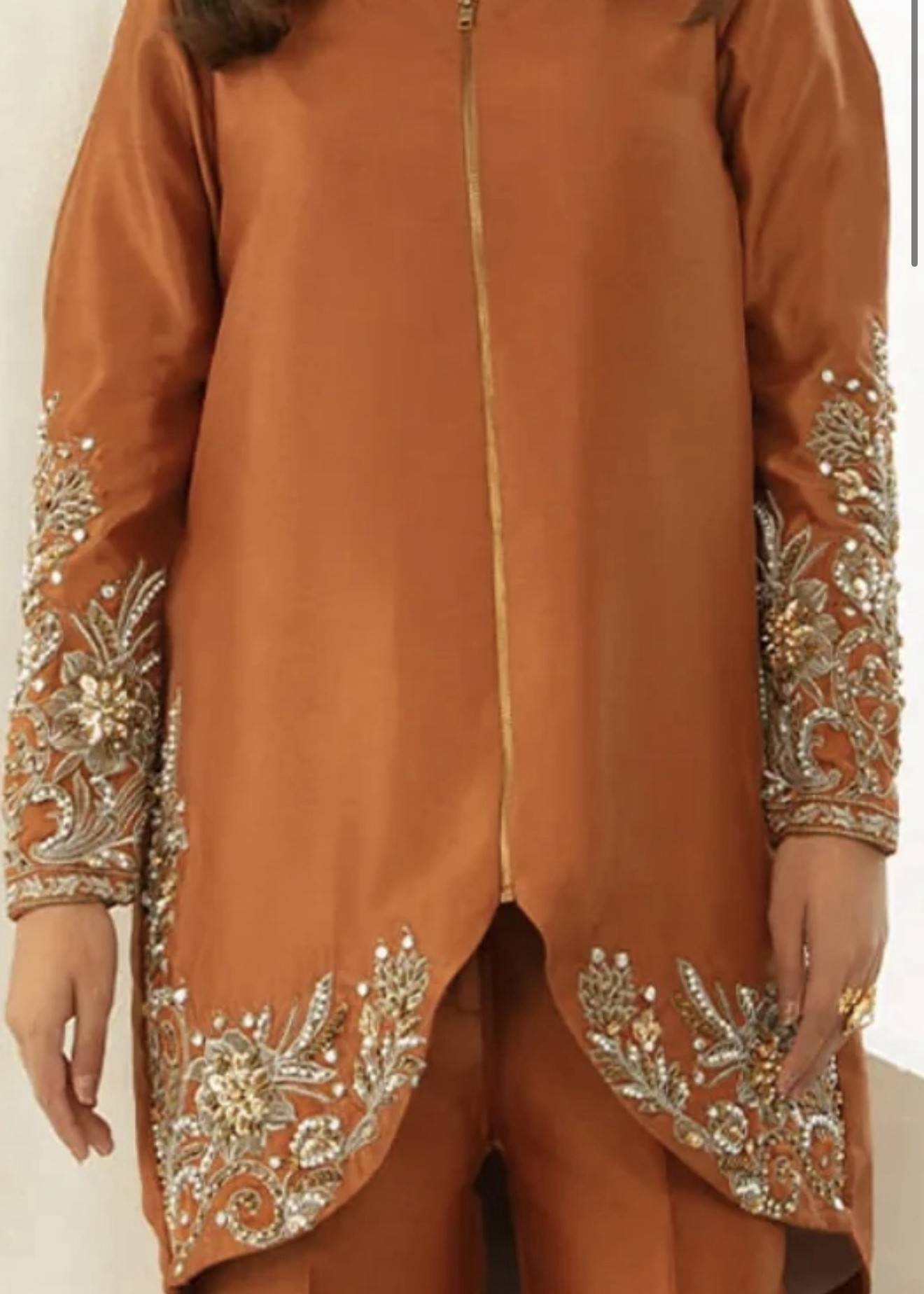 Rust Orange Pant Set Image - 3