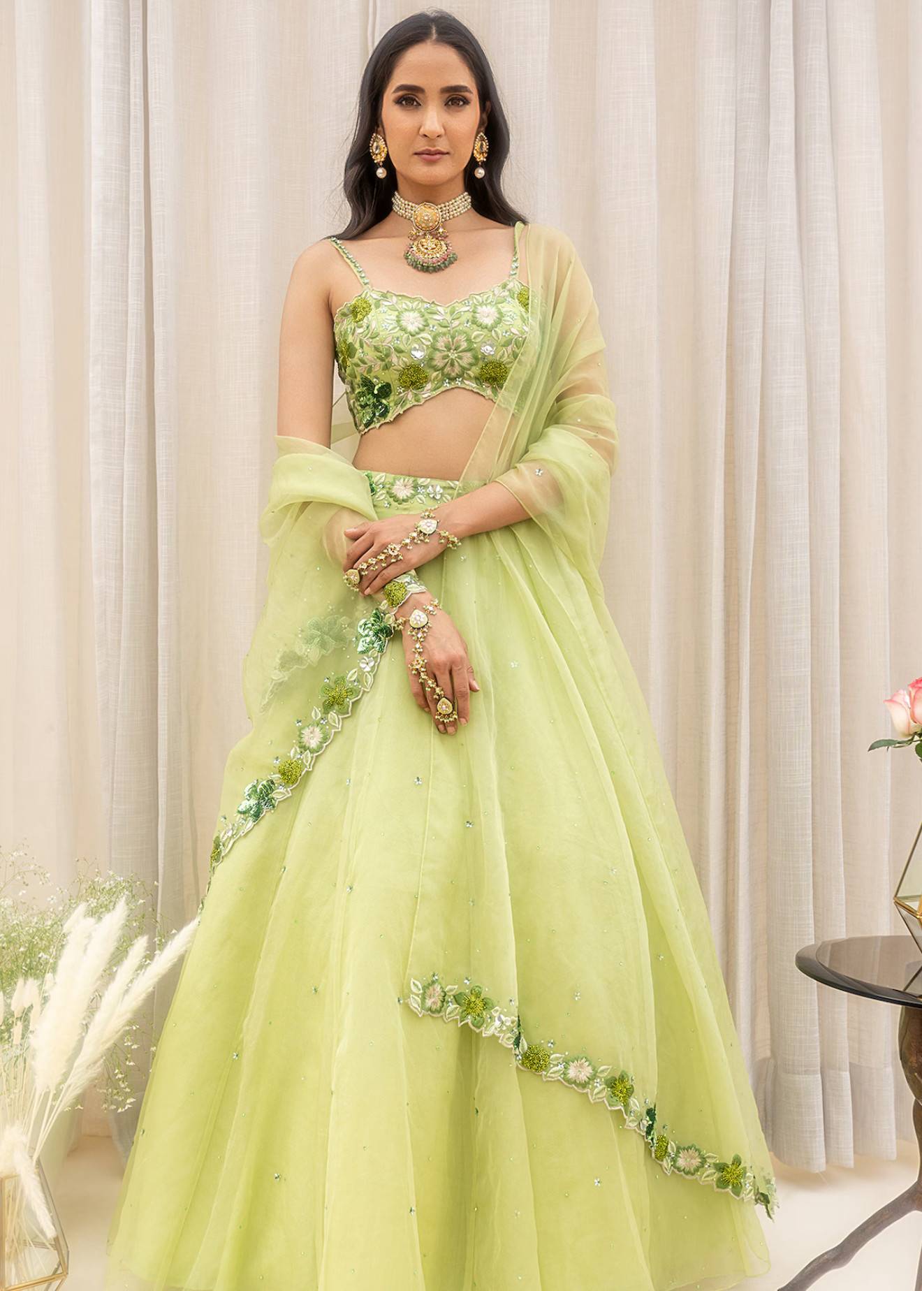 Citrus Green Lehenga Image - 0
