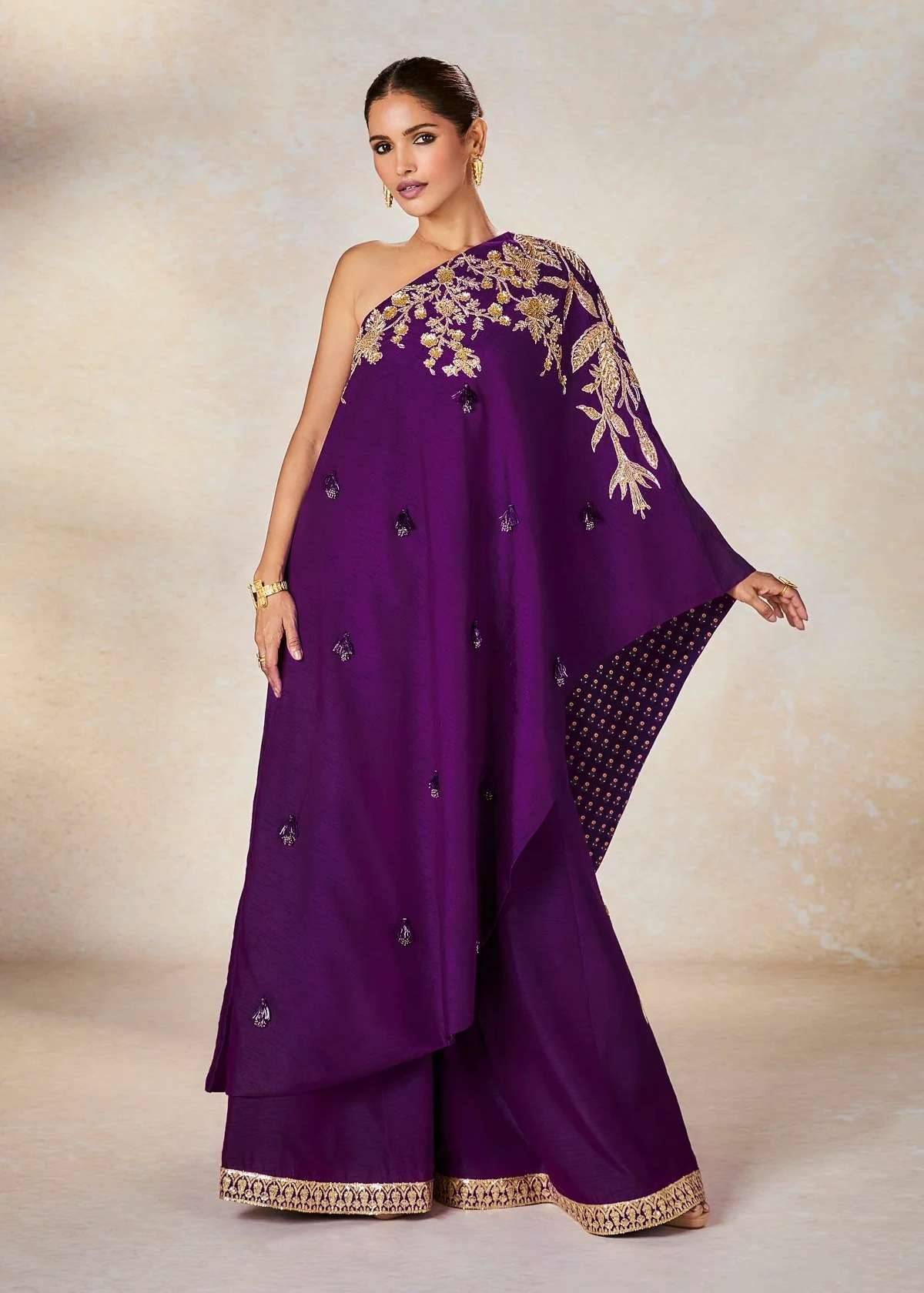 Jamun One-Shoulder Set Image - 0